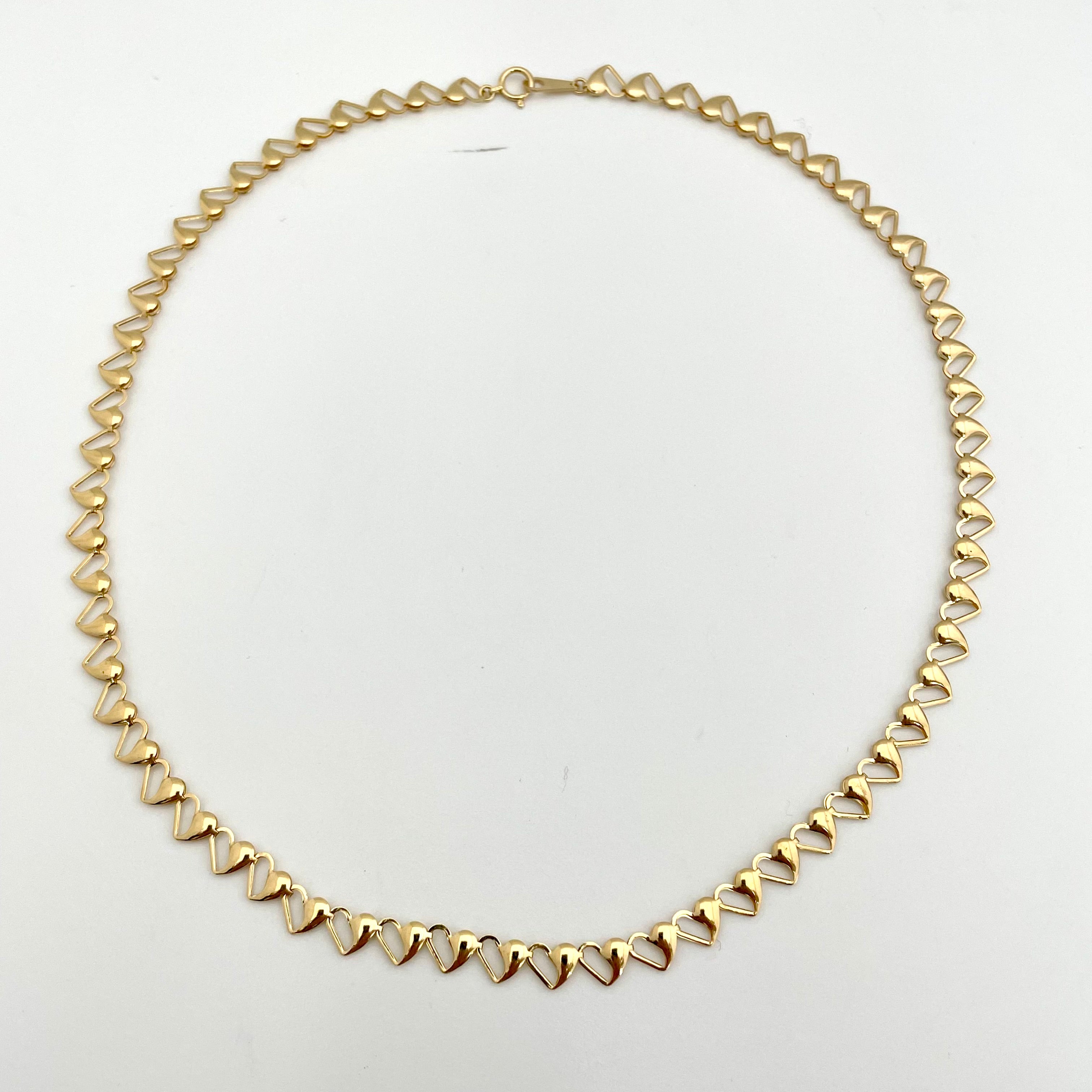 【送料無料】_ ノンブランド_ K18/6.9g_ハートモチーフネックレス_中古品