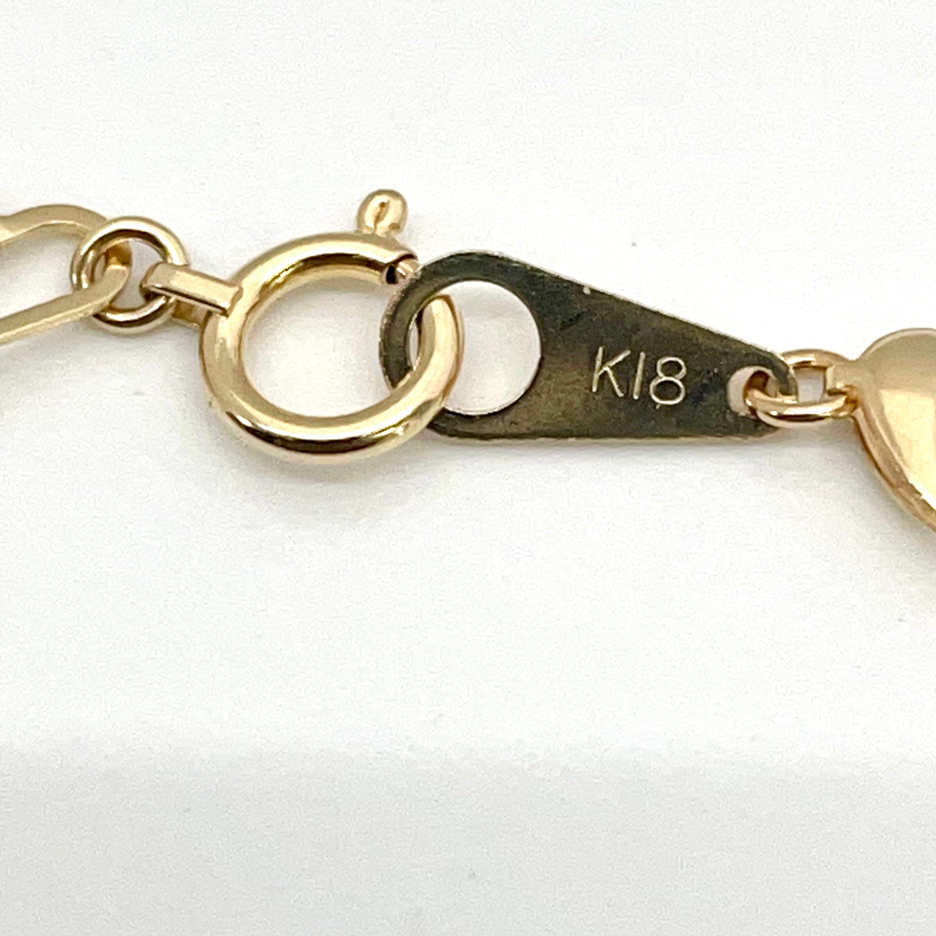 【送料無料】_ ノンブランド_ K18/6.9g_ハートモチーフネックレス_中古品