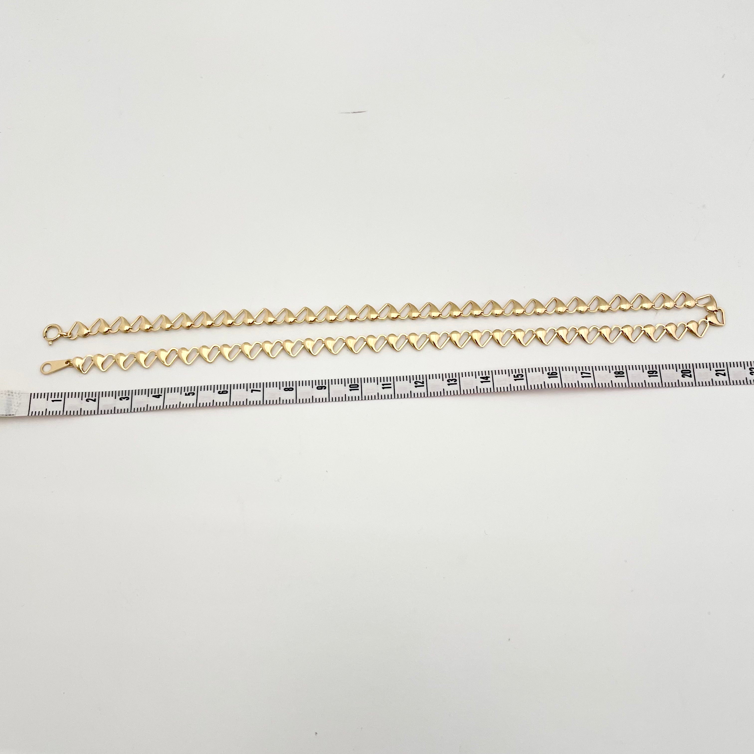 【送料無料】_ ノンブランド_ K18/6.9g_ハートモチーフネックレス_中古品