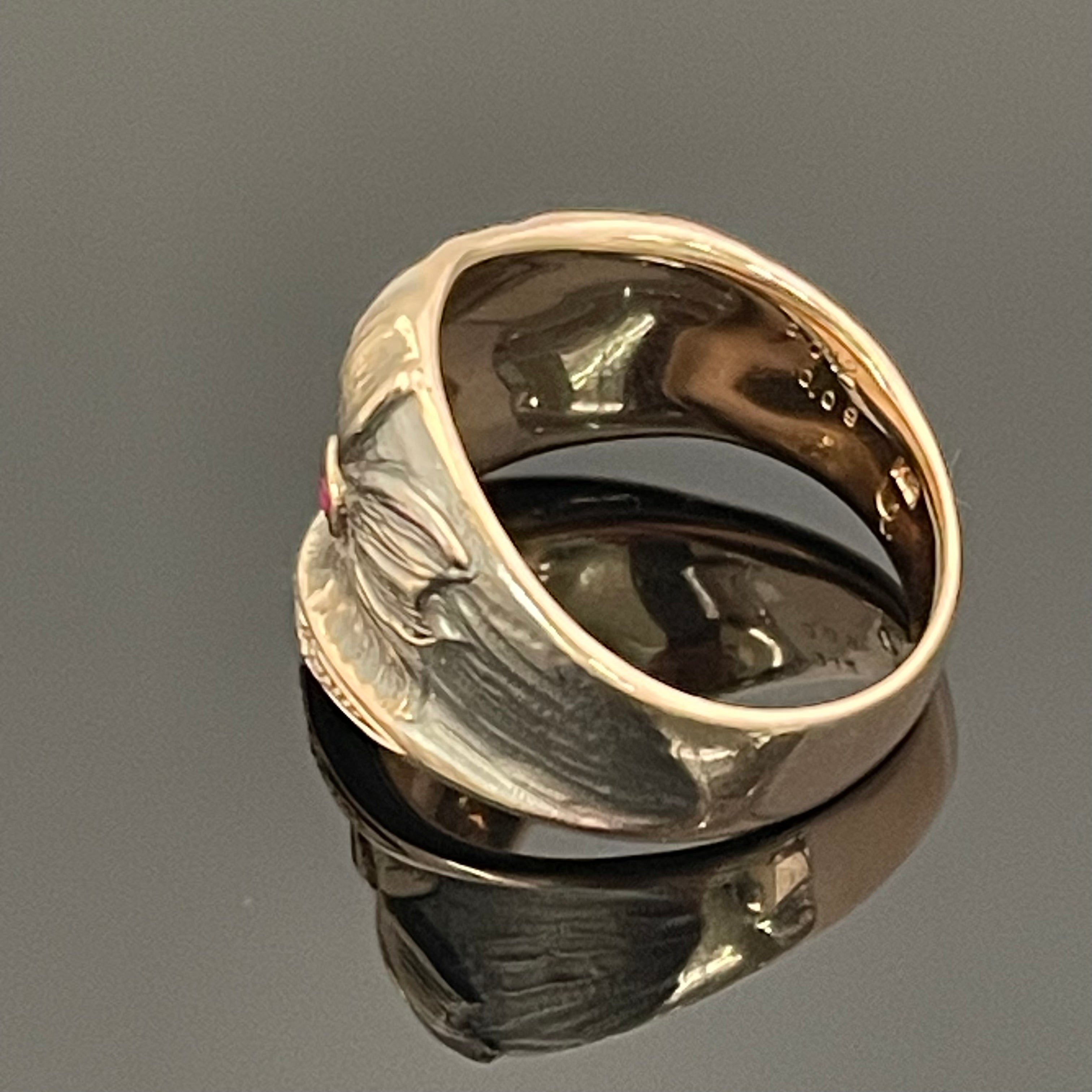 ノンブランド _PS0.09Ct/FD0.12ct _K18RG/10gデザインリング#15号_中古品