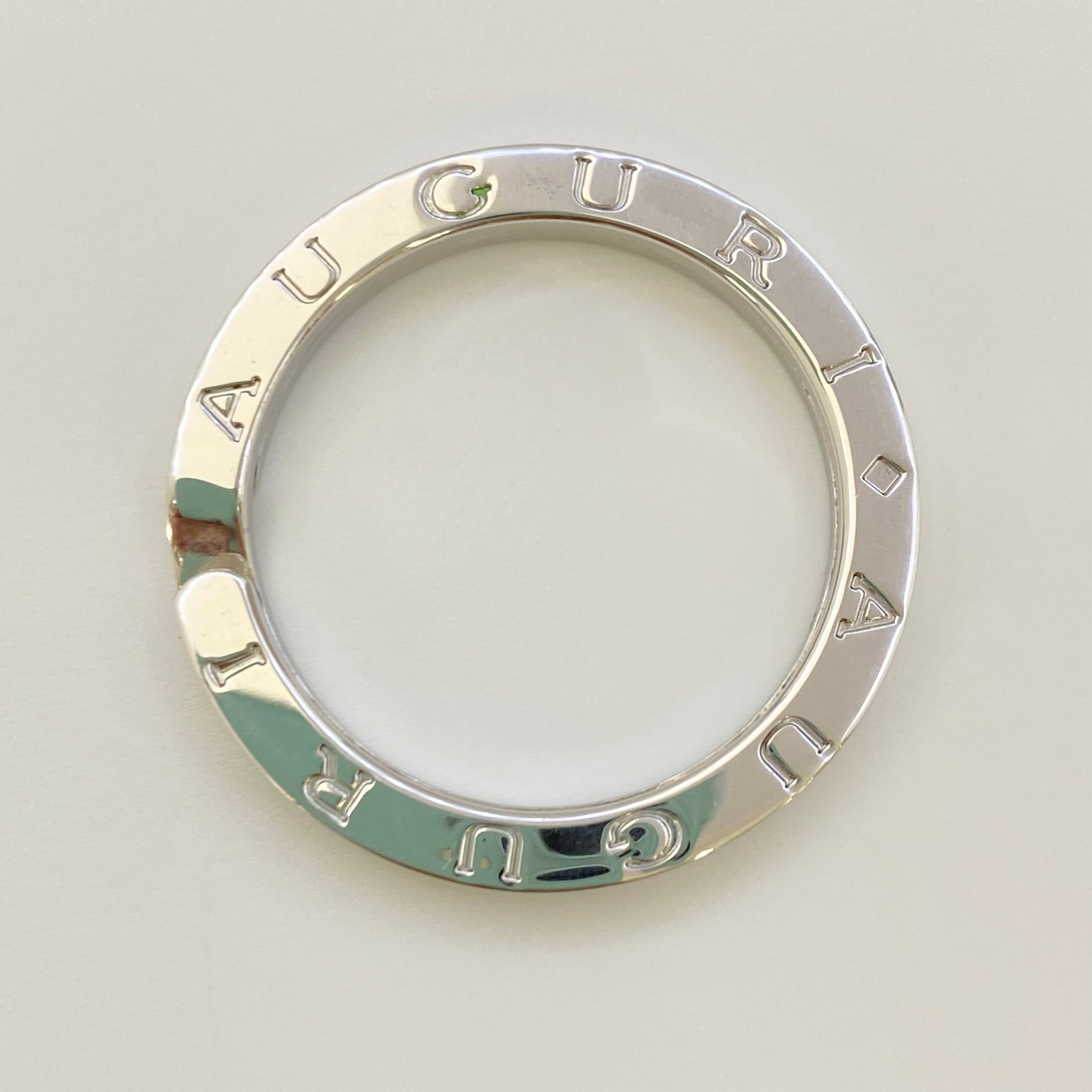 【送料無料】_ BVLGARI_( ブルガリ)_ キーホルダー/キーリング _クリスマス限定 AUGURI _シルバー925 _中古品