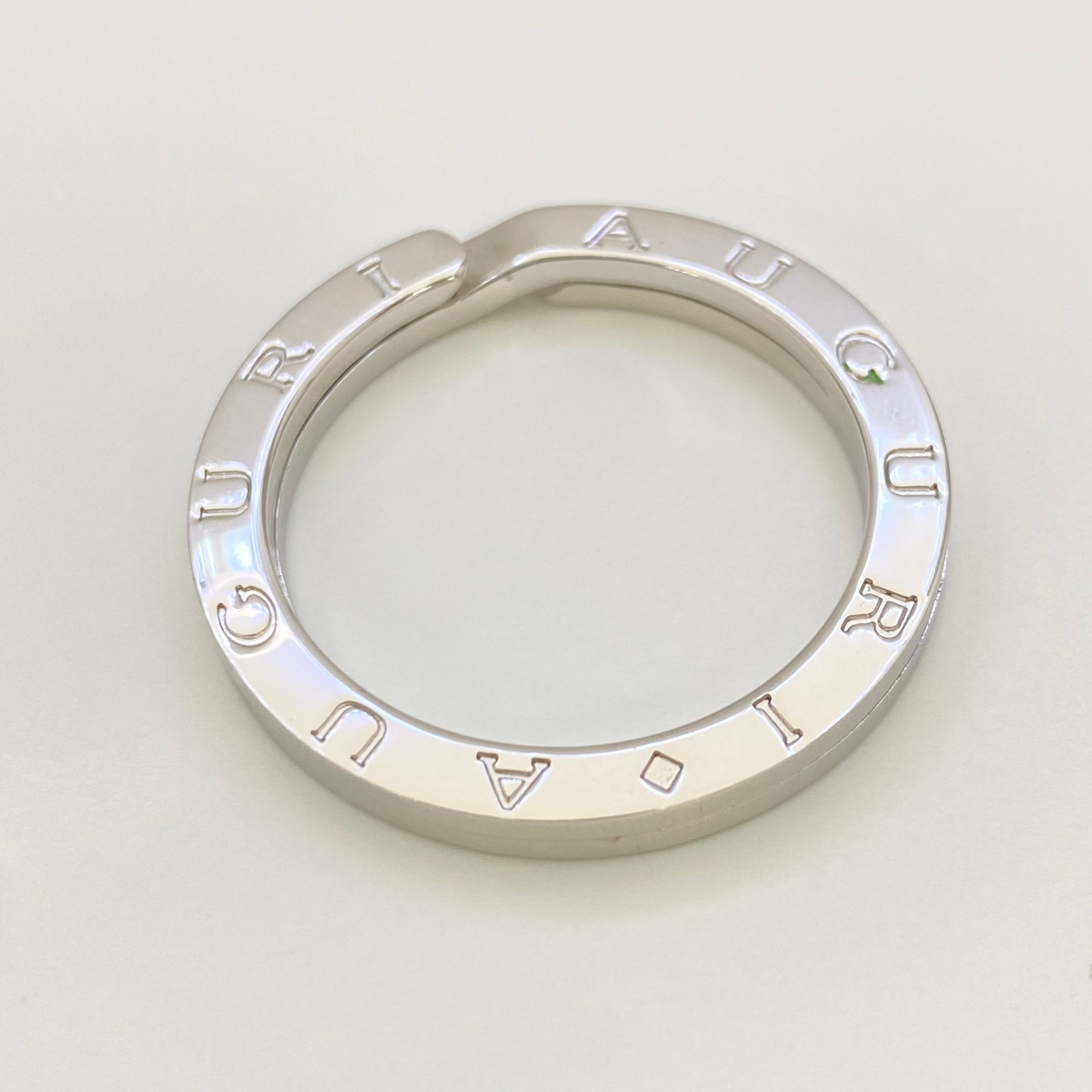 【送料無料】_ BVLGARI_( ブルガリ)_ キーホルダー/キーリング _クリスマス限定 AUGURI _シルバー925 _中古品