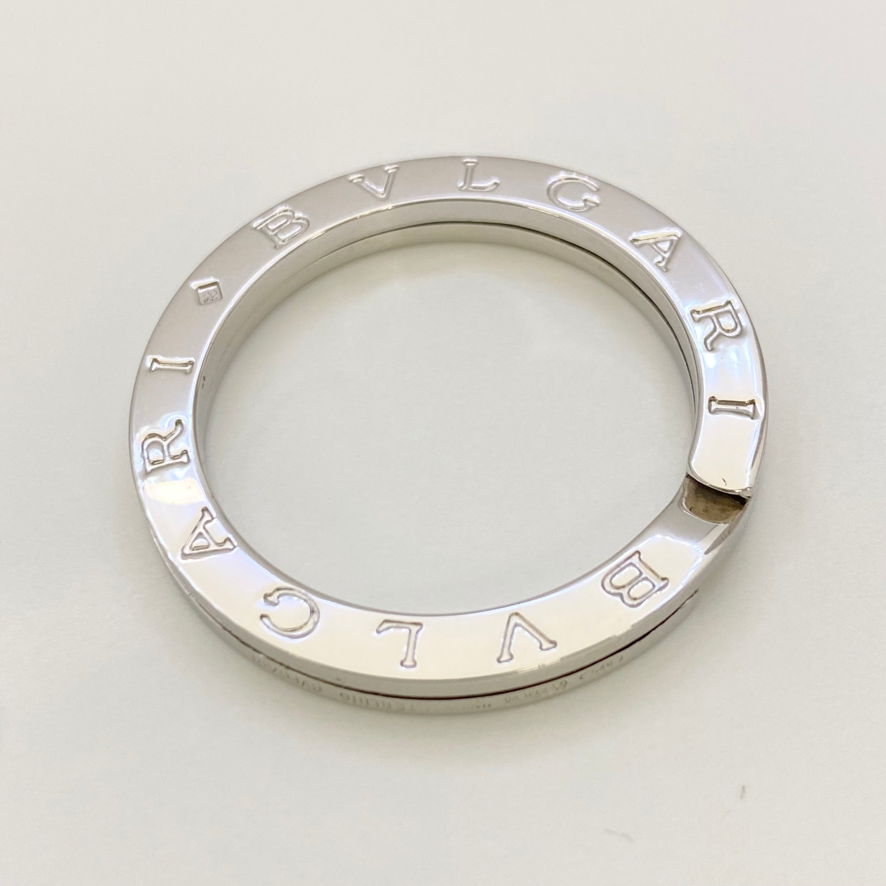 【送料無料】_ BVLGARI_( ブルガリ)_ キーホルダー/キーリング _クリスマス限定 AUGURI _シルバー925 _中古品