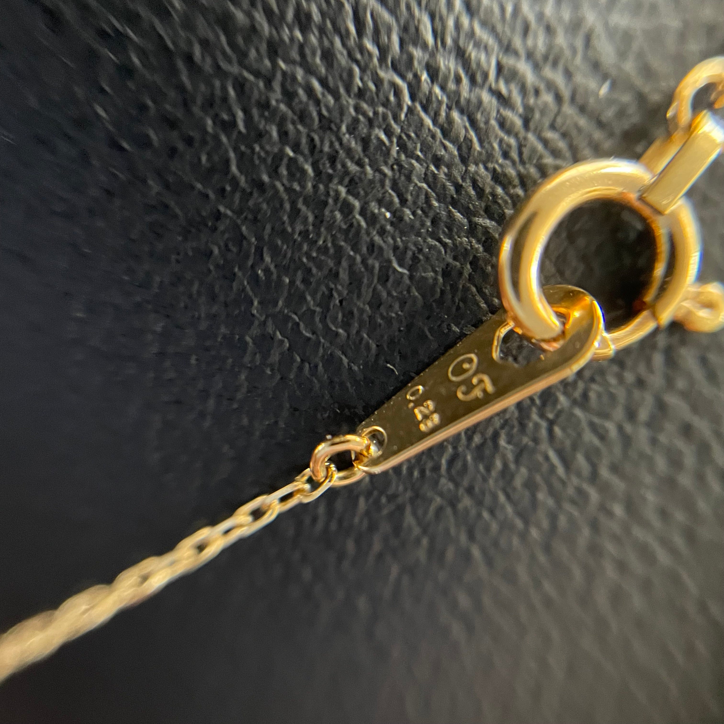 【送料無料】_ ノンブランド_K18ダイヤモンドネックレス_ D0.23ct/1.3g _中古品