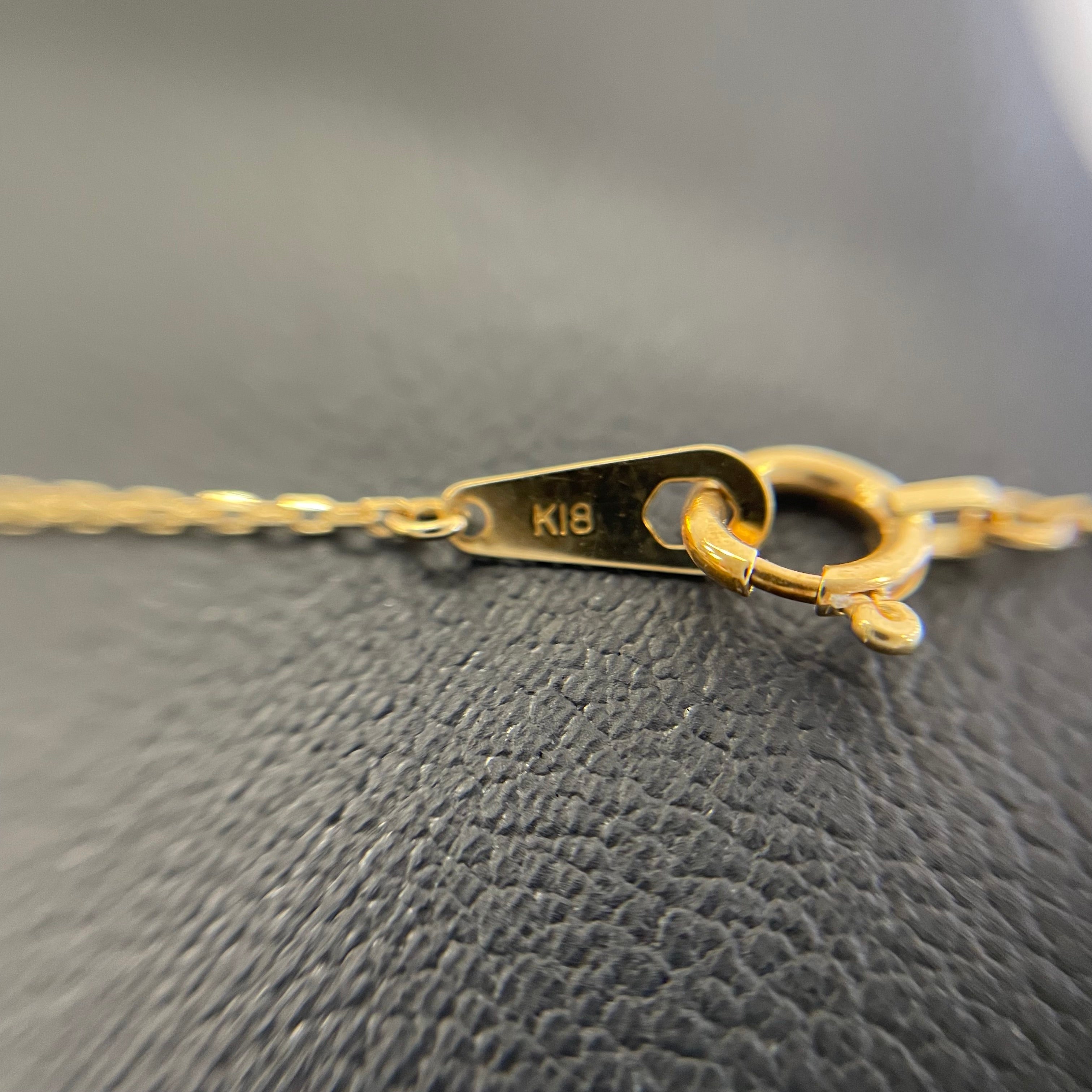 【送料無料】_ ノンブランド_K18ダイヤモンドネックレス_ D0.23ct/1.3g _中古品