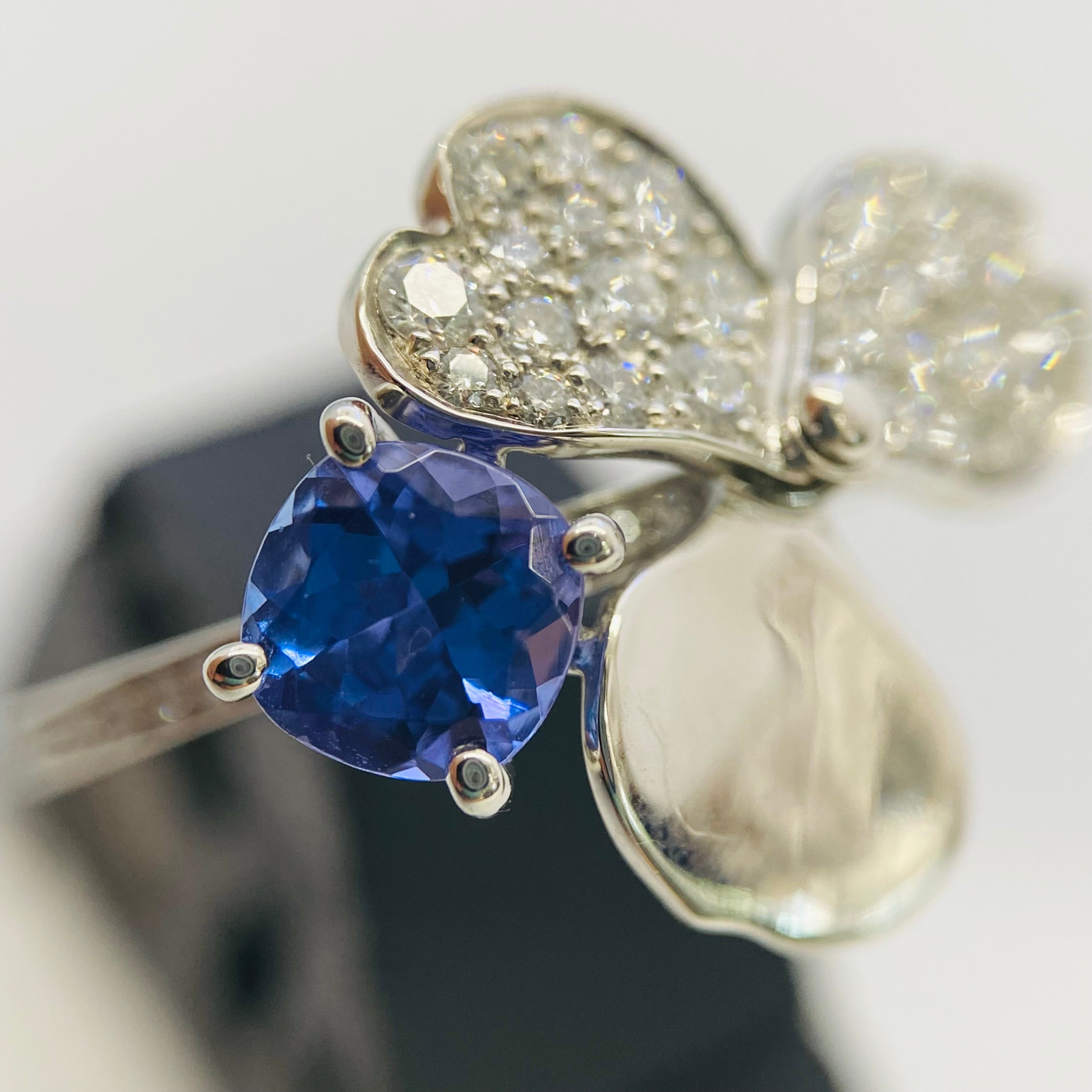 TIFFANY &Co(ティファニー)_ペーパーフラワー Ptプラチナ950_タンザナイト/ダイヤモンド_リング(指輪)_中古品