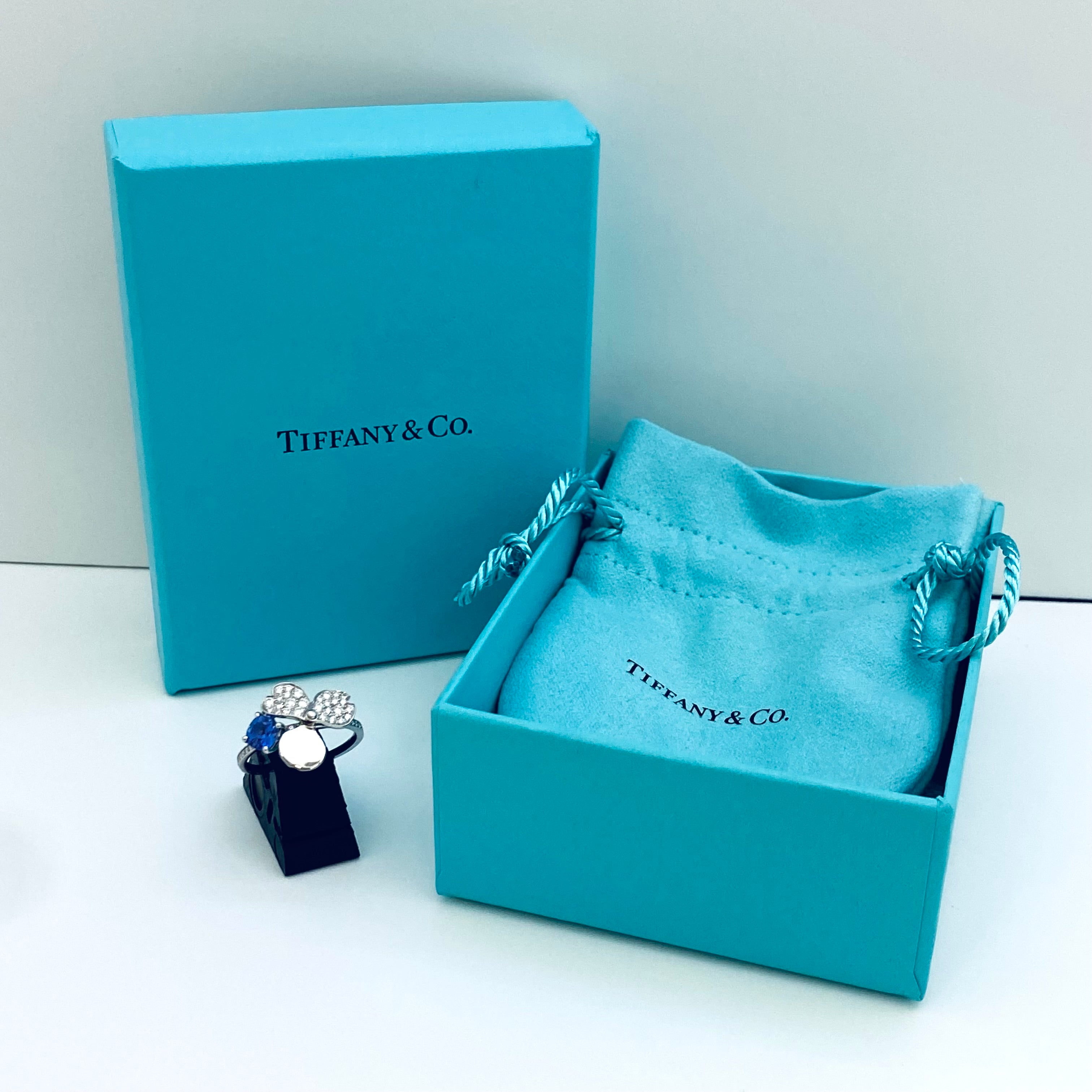 TIFFANY &Co(ティファニー)_ペーパーフラワー Ptプラチナ950_タンザナイト/ダイヤモンド_リング(指輪)_中古品