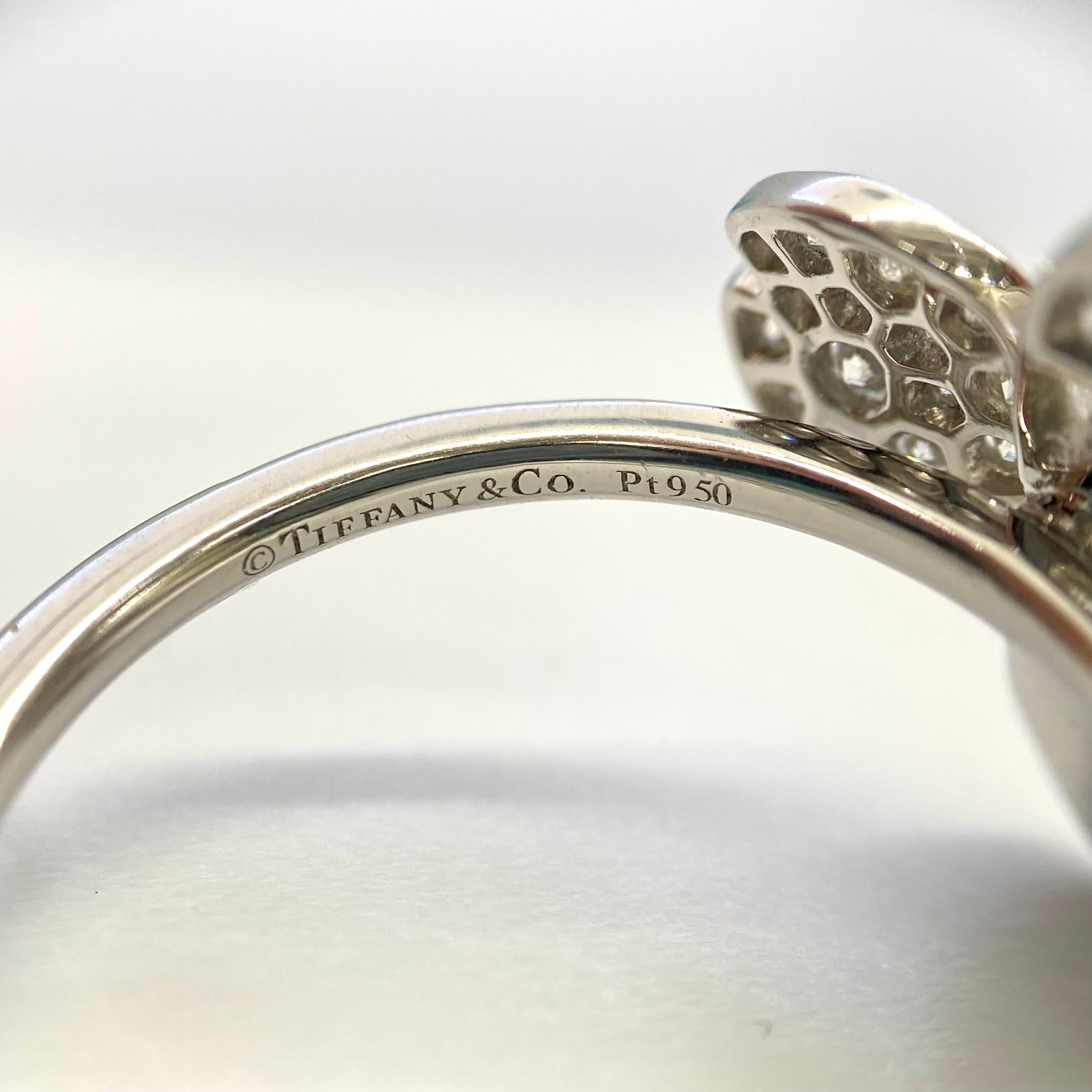 TIFFANY &Co(ティファニー)_ペーパーフラワー Ptプラチナ950_タンザナイト/ダイヤモンド_リング(指輪)_中古品