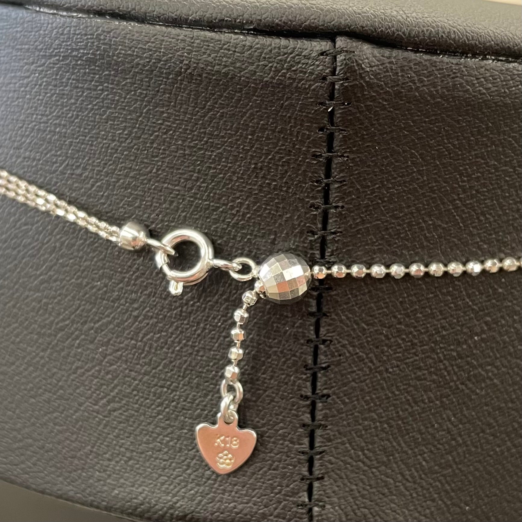 ノンブランド_アースモチーフダイヤモンドネックレス_K18WG/14.8g FD1.2ct_ 中古品