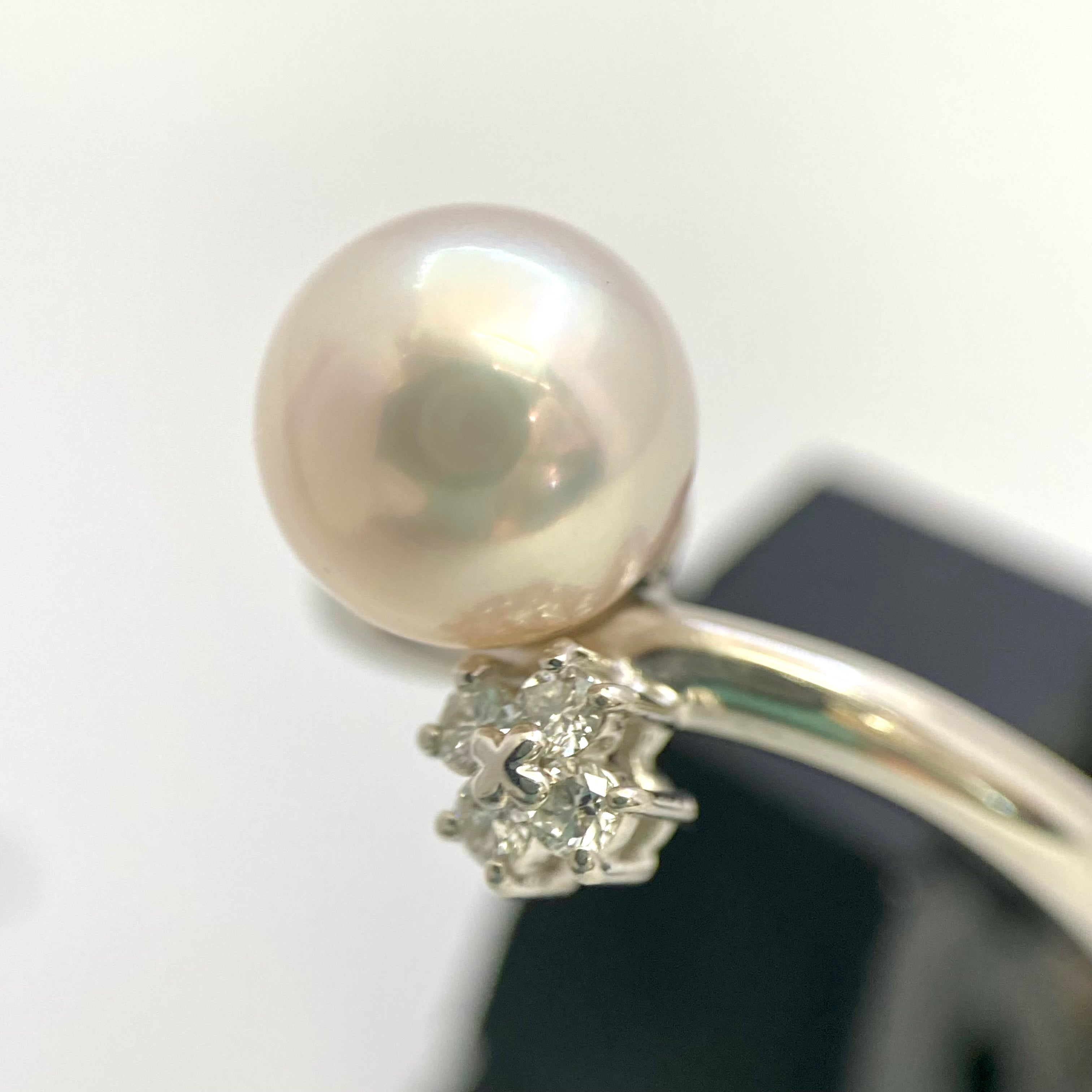 【送料無料】_TASAKI_(田崎)_パール約8.0㎜ FD0.07ct_Pt900リング(指輪) _中古品