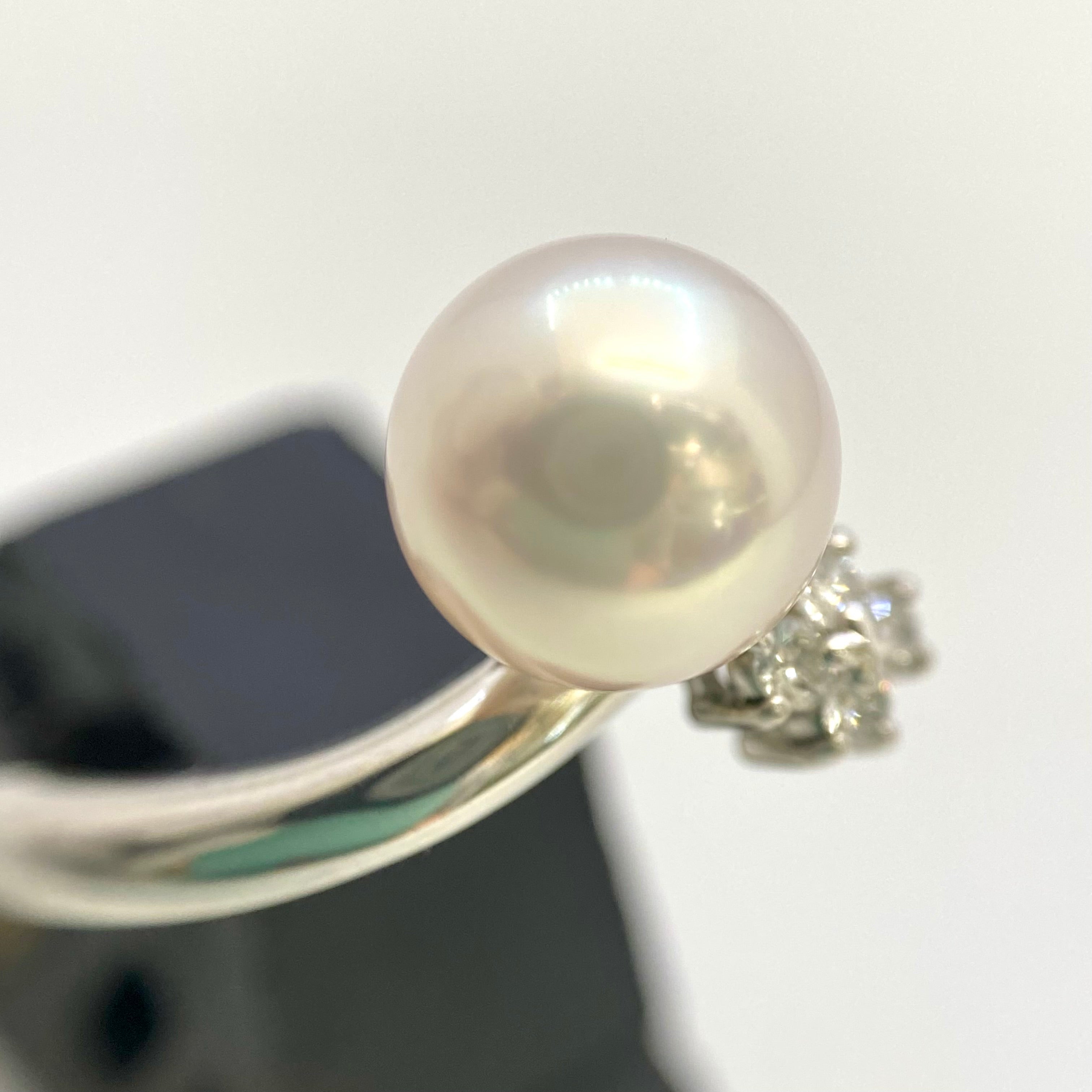 【送料無料】_TASAKI_(田崎)_パール約8.0㎜ FD0.07ct_Pt900リング(指輪) _中古品