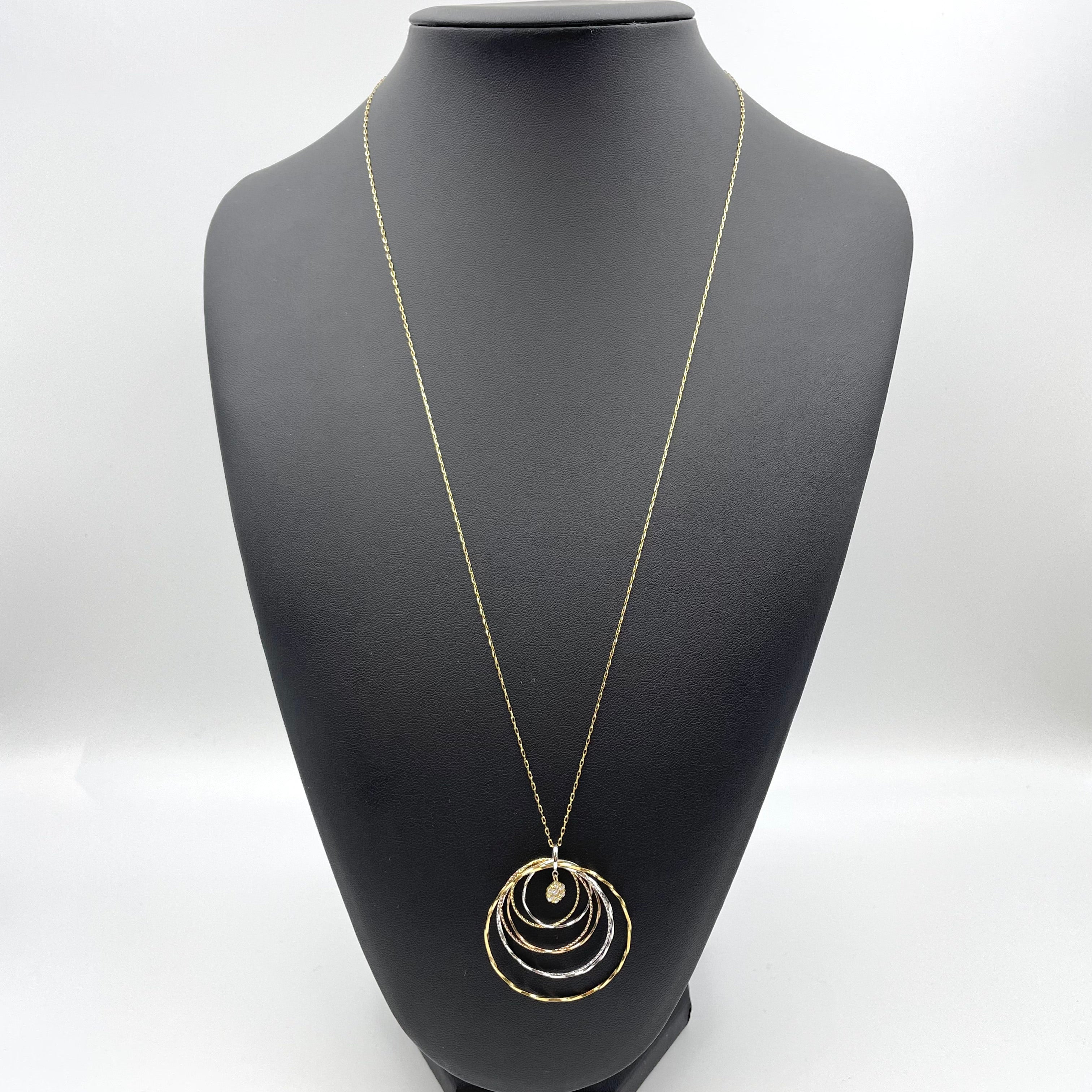 ノンブランド_ダイヤモンドネックレス _K18/K18WG 6.1g/FD0.2ct_中古品