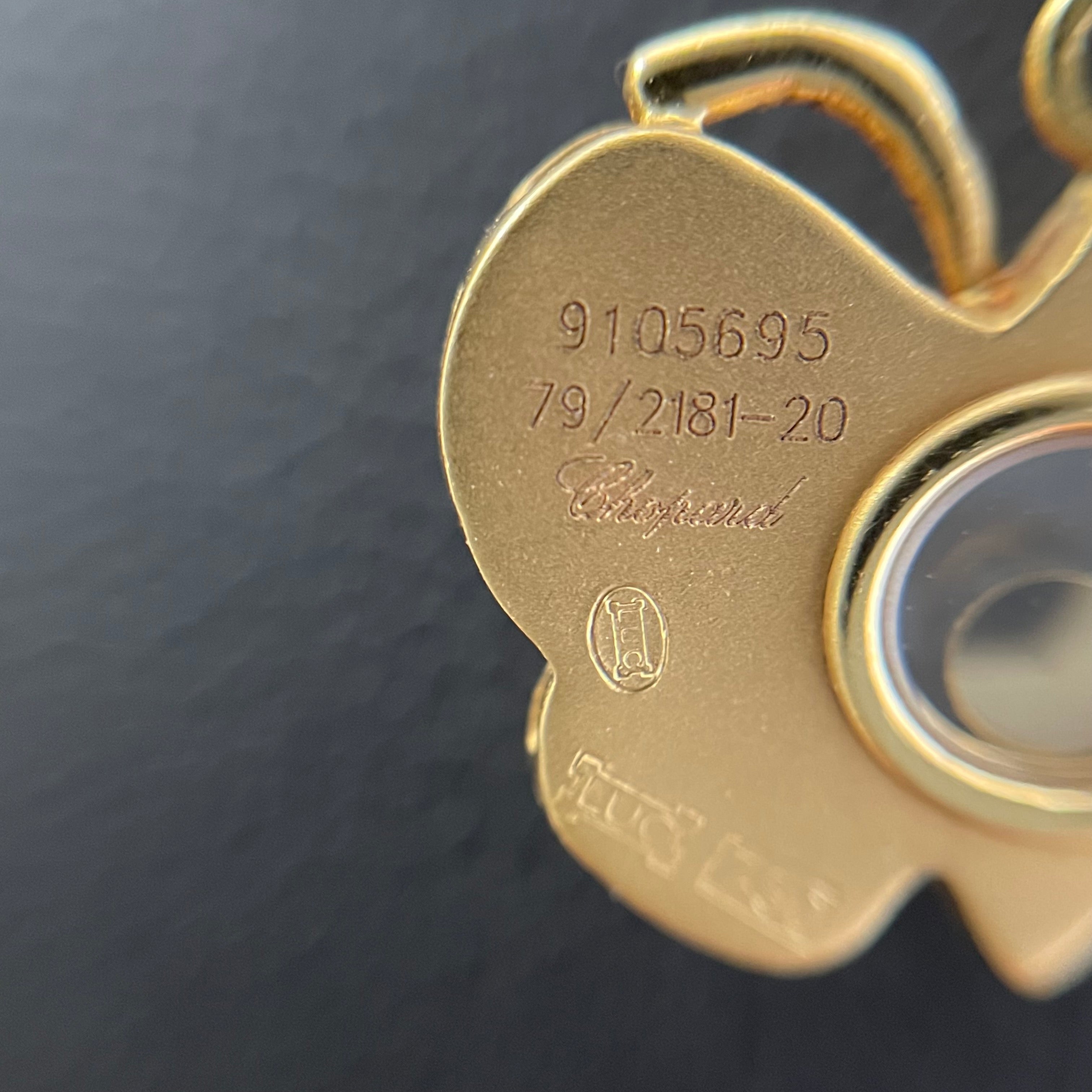 【送料無料】_ Chopard_(ショパール)_ハッピーダイヤモンド バタフライ_ K18ネックレス _中古品