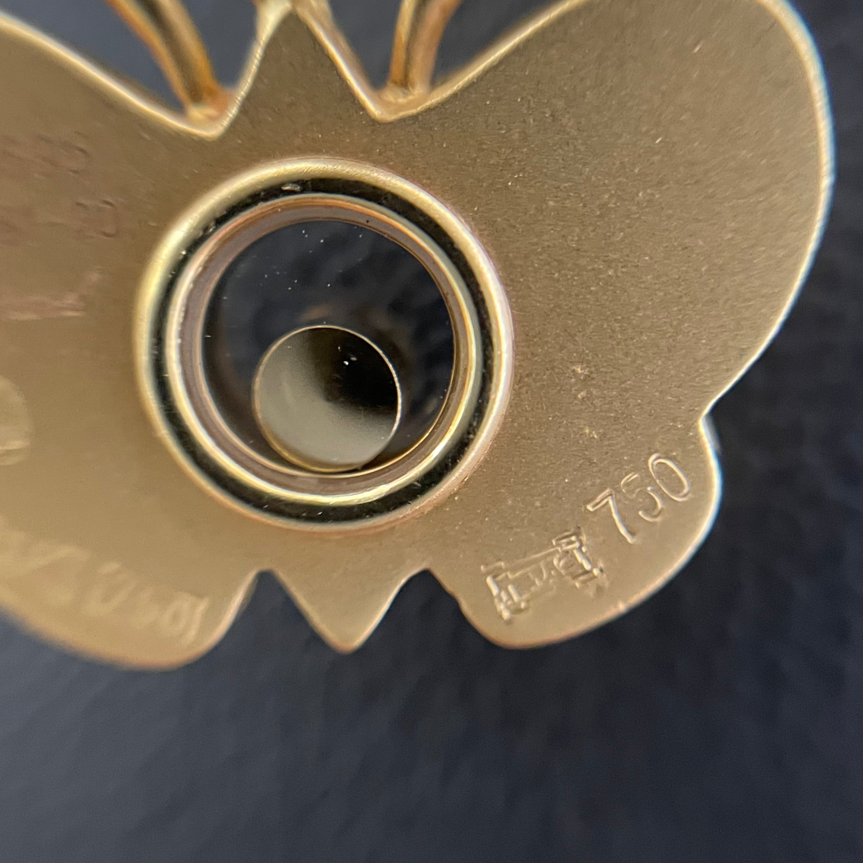 【送料無料】_ Chopard_(ショパール)_ハッピーダイヤモンド バタフライ_ K18ネックレス _中古品