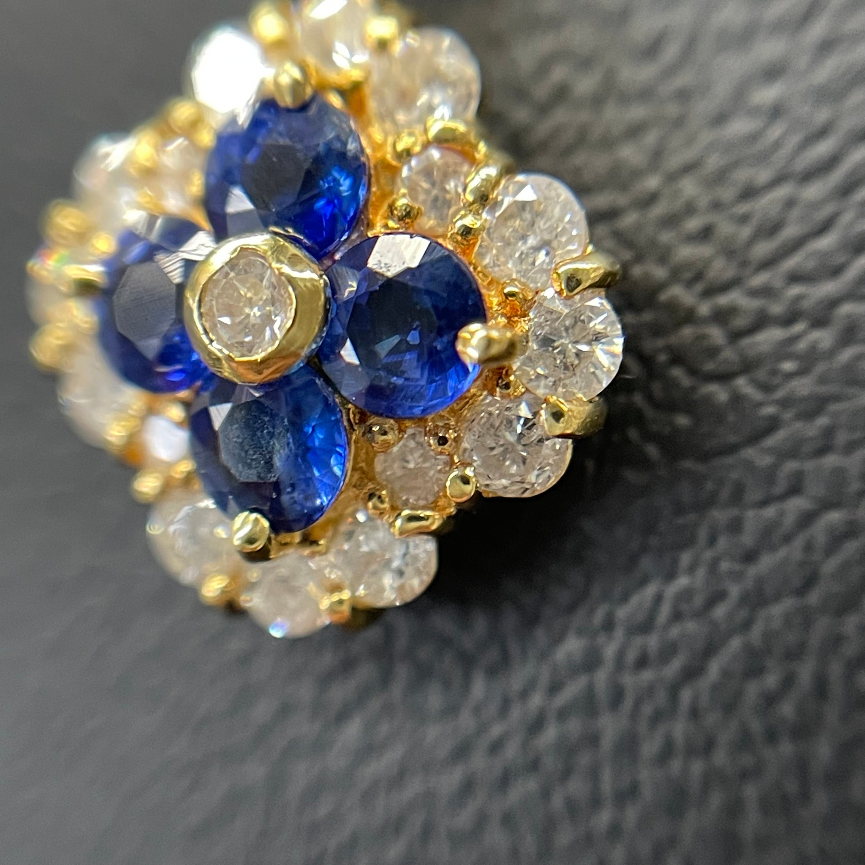 ノンブランド _K18ネックレス_サファイア/ダイヤモンド _S0.4ct/FD0.55Ct/4.5g_中古品