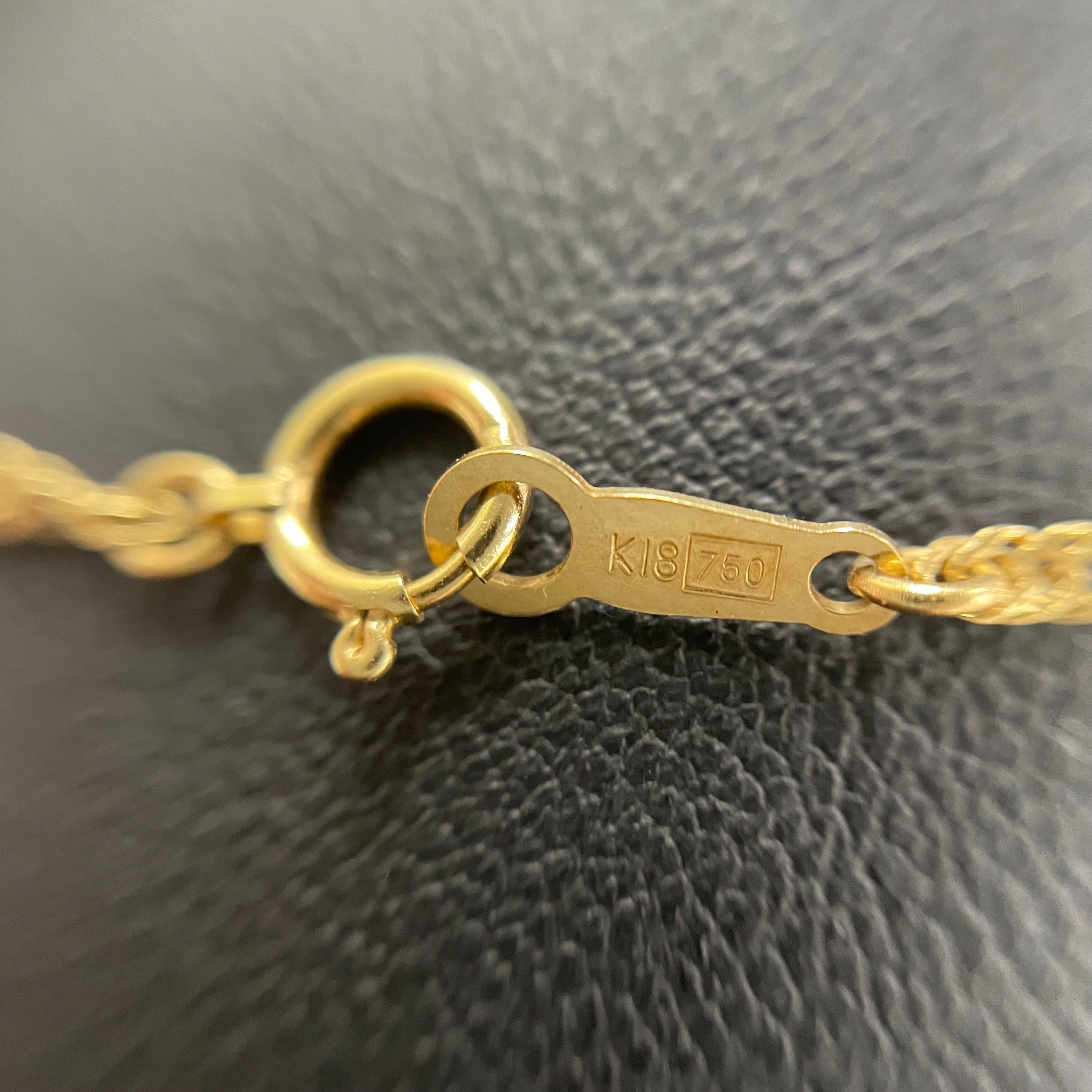 ノンブランド _K18ネックレス_サファイア/ダイヤモンド _S0.4ct/FD0.55Ct/4.5g_中古品