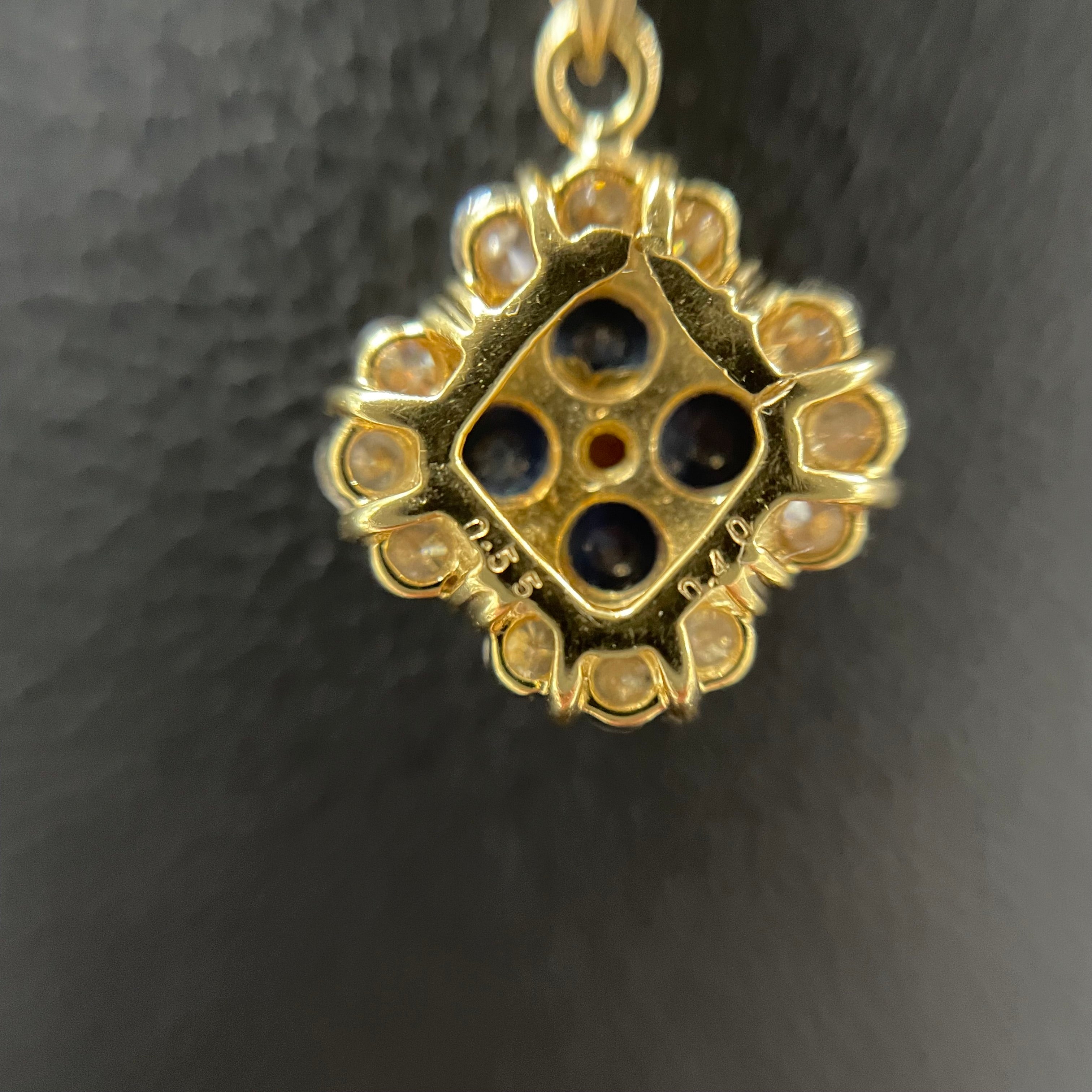 ノンブランド _K18ネックレス_サファイア/ダイヤモンド _S0.4ct/FD0.55Ct/4.5g_中古品