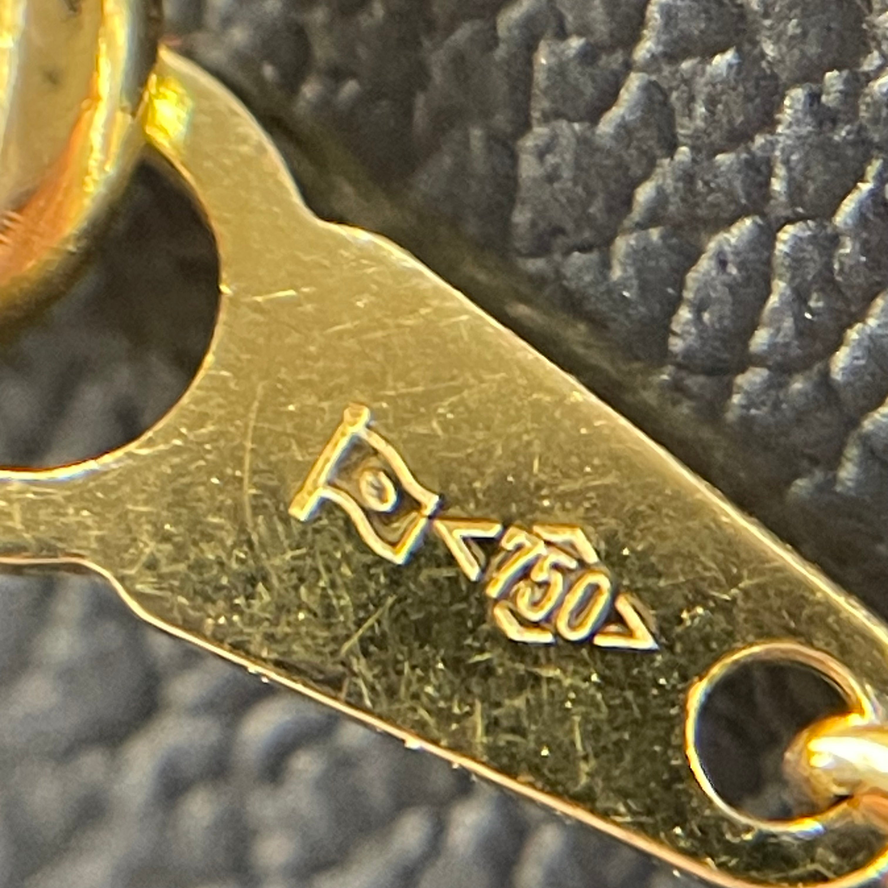 【送料無料】_ ノンブランド _K18ダイヤモンドネックレス _ビーンズモチーフFD0.7ct 5.3g 40cm _中古品