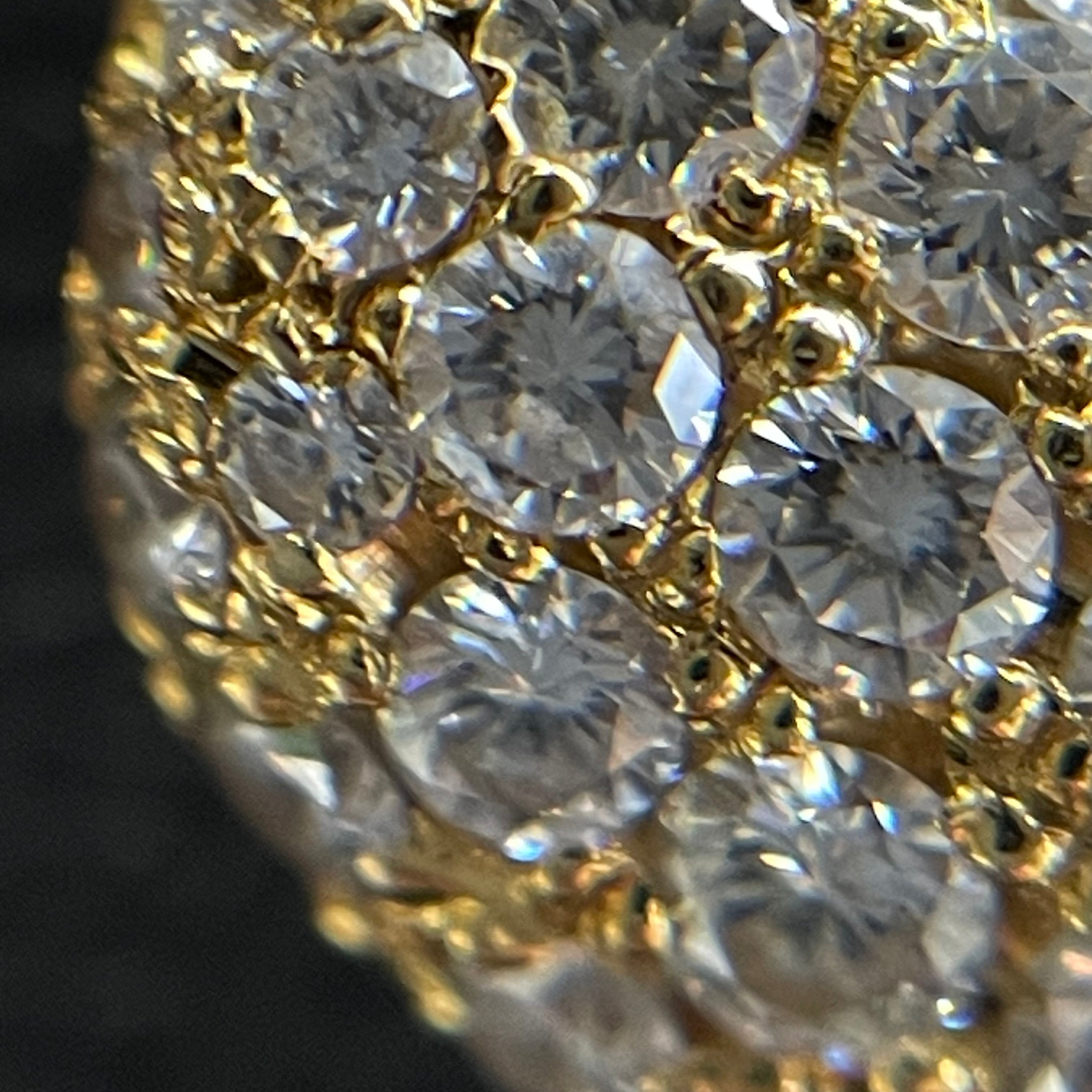 【送料無料】_ ノンブランド _K18ダイヤモンドネックレス _ビーンズモチーフFD0.7ct 5.3g 40cm _中古品