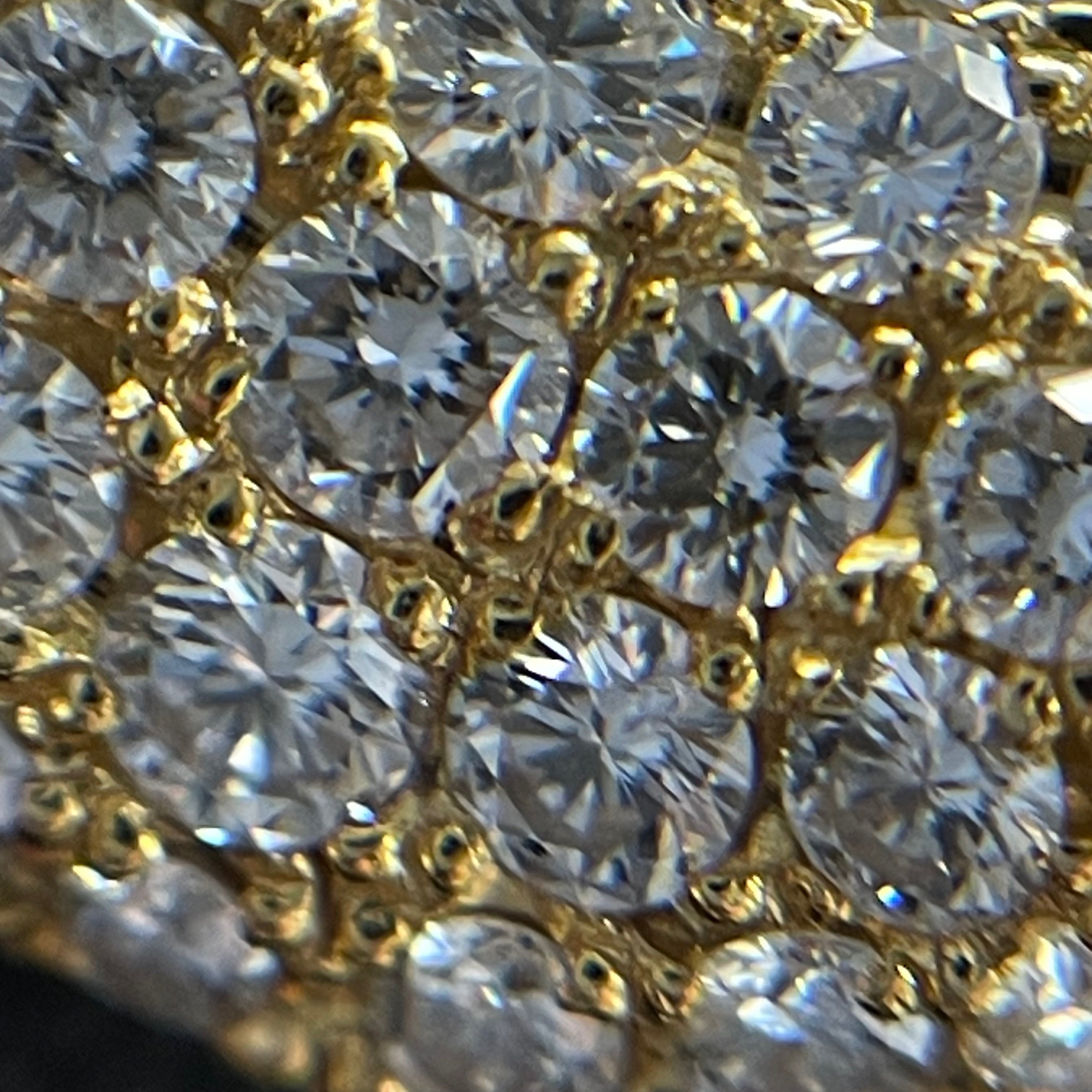 【送料無料】_ ノンブランド _K18ダイヤモンドネックレス _ビーンズモチーフFD0.7ct 5.3g 40cm _中古品