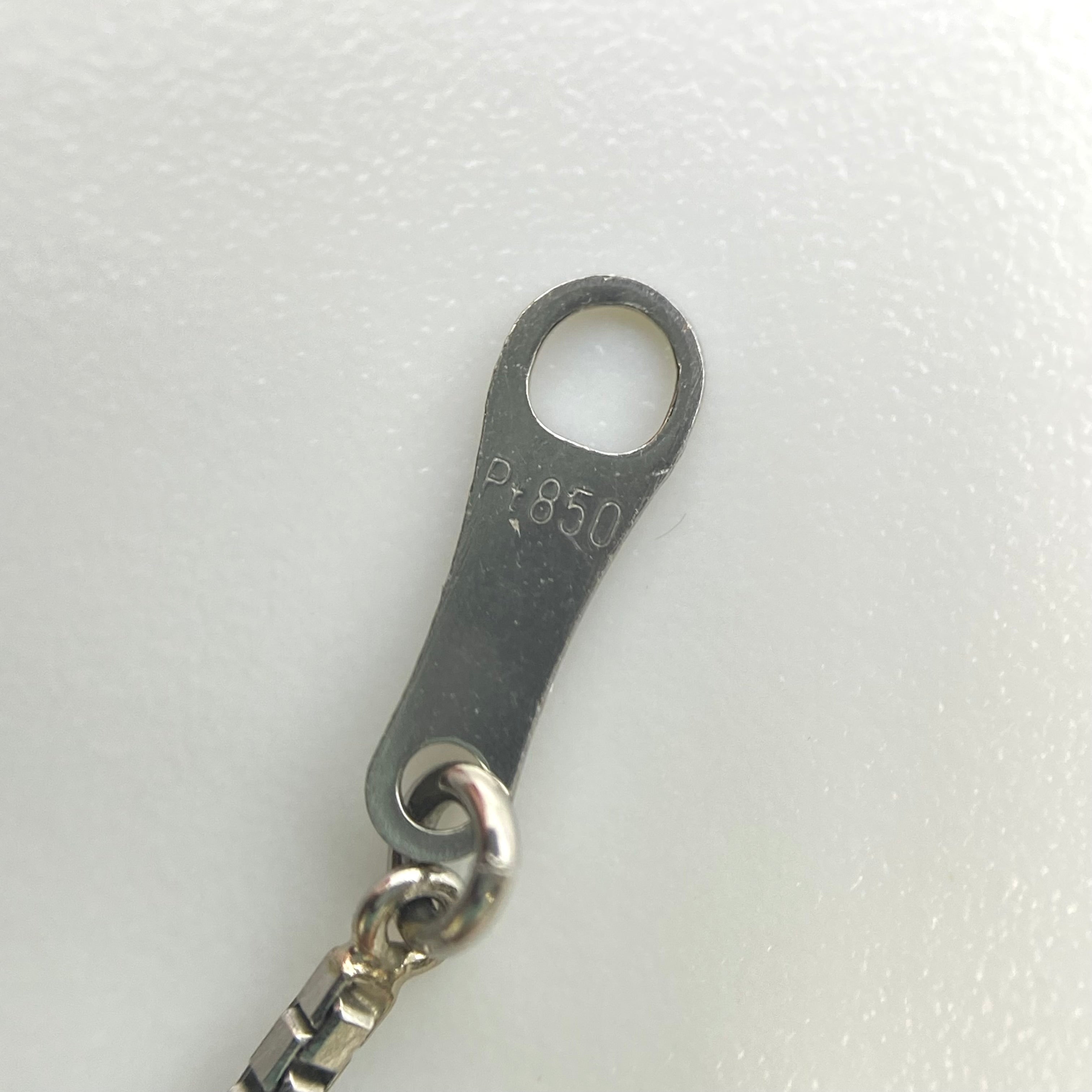 【送料無料】_ ノンブランド_K18WG/Pt850_FD0.50ct FR0.67ct _ダイヤモンド/ルビー_ネックレス _中古品