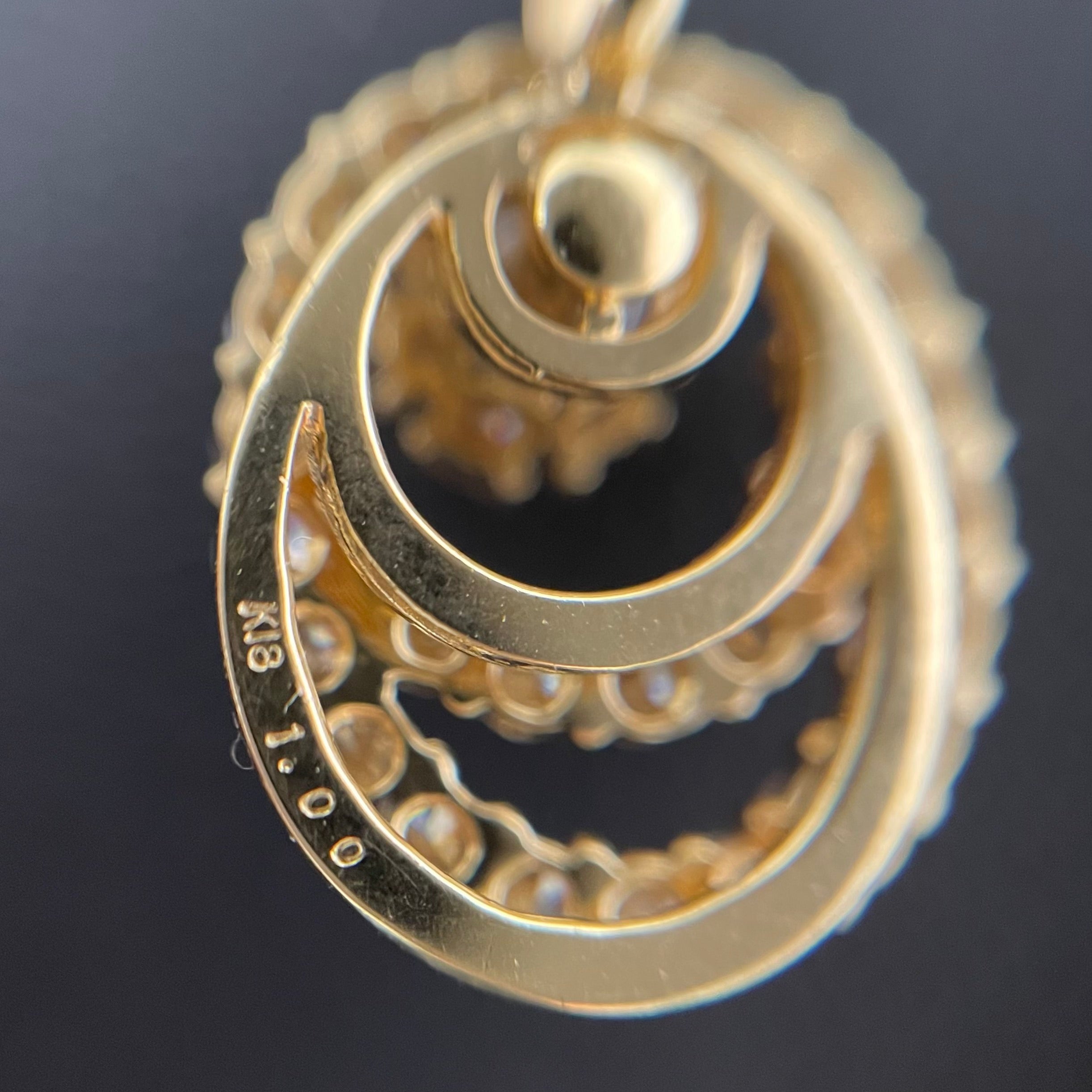 ノンブランド_ K18ダイヤモンドネックレス_ FD1.0ct/7.4g _中古品