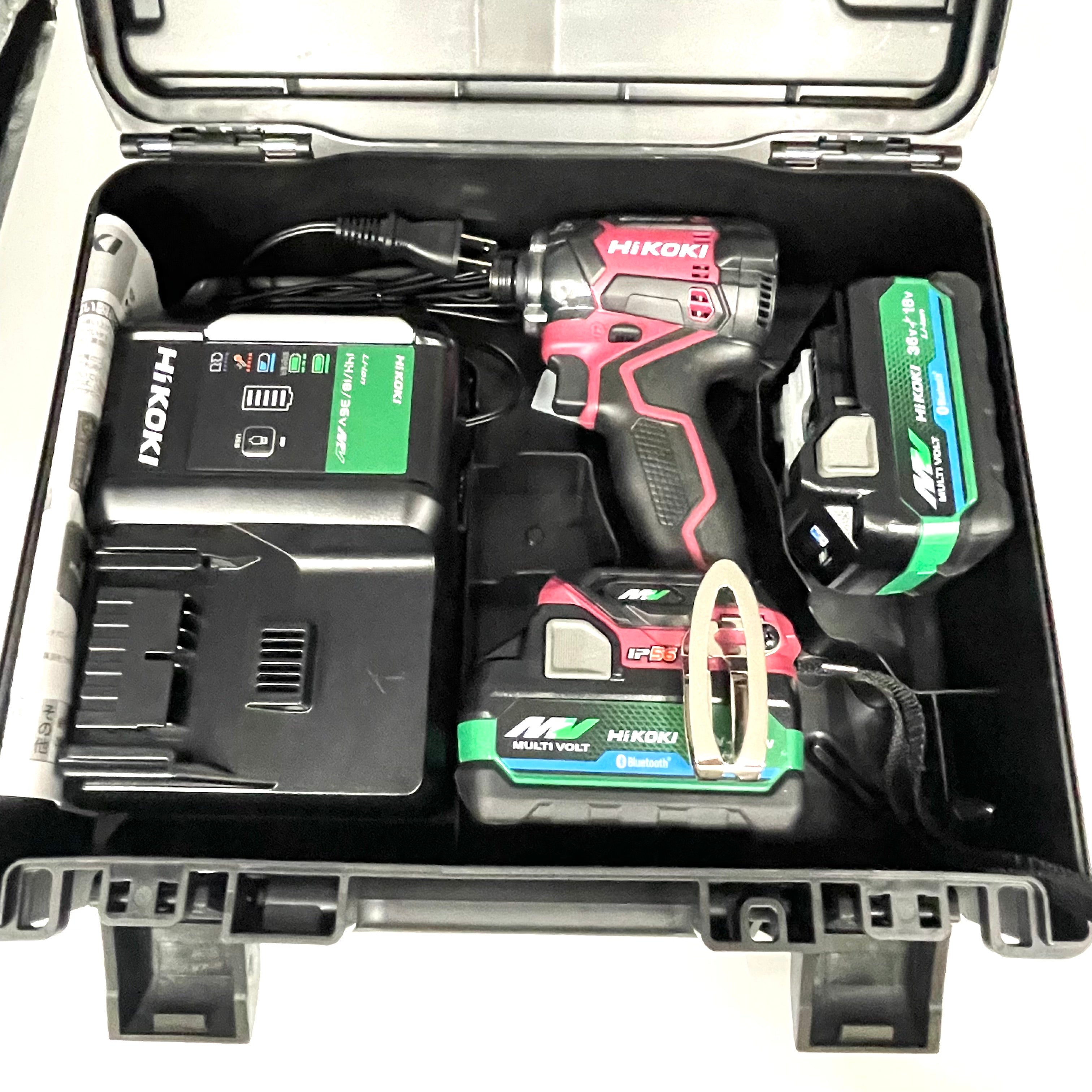 HiKOKI_(ハイコーキ)_コードレスインパクトドライバ_ WH36DC 2XPRSZフレアレッド _36Vバッテリー2個/充電器付き _未使用品