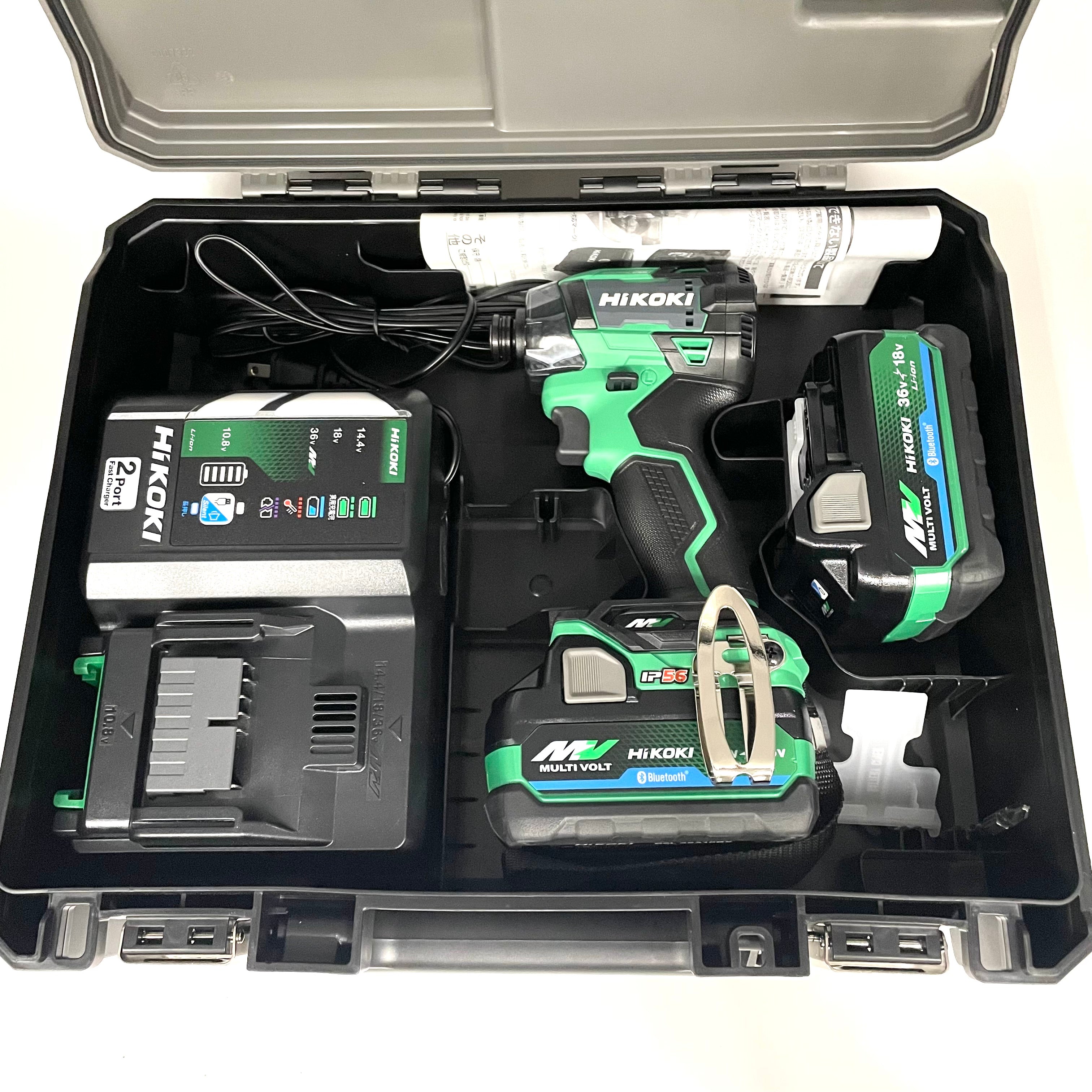 【送料無料】_ HiKOKI_(ハイコーキ)_コードレスインパクトドライバ _WH36DD 2XHLSZ_ アグレッシブグリーン _36Vバッテリ2個/充電器付き _未使用品