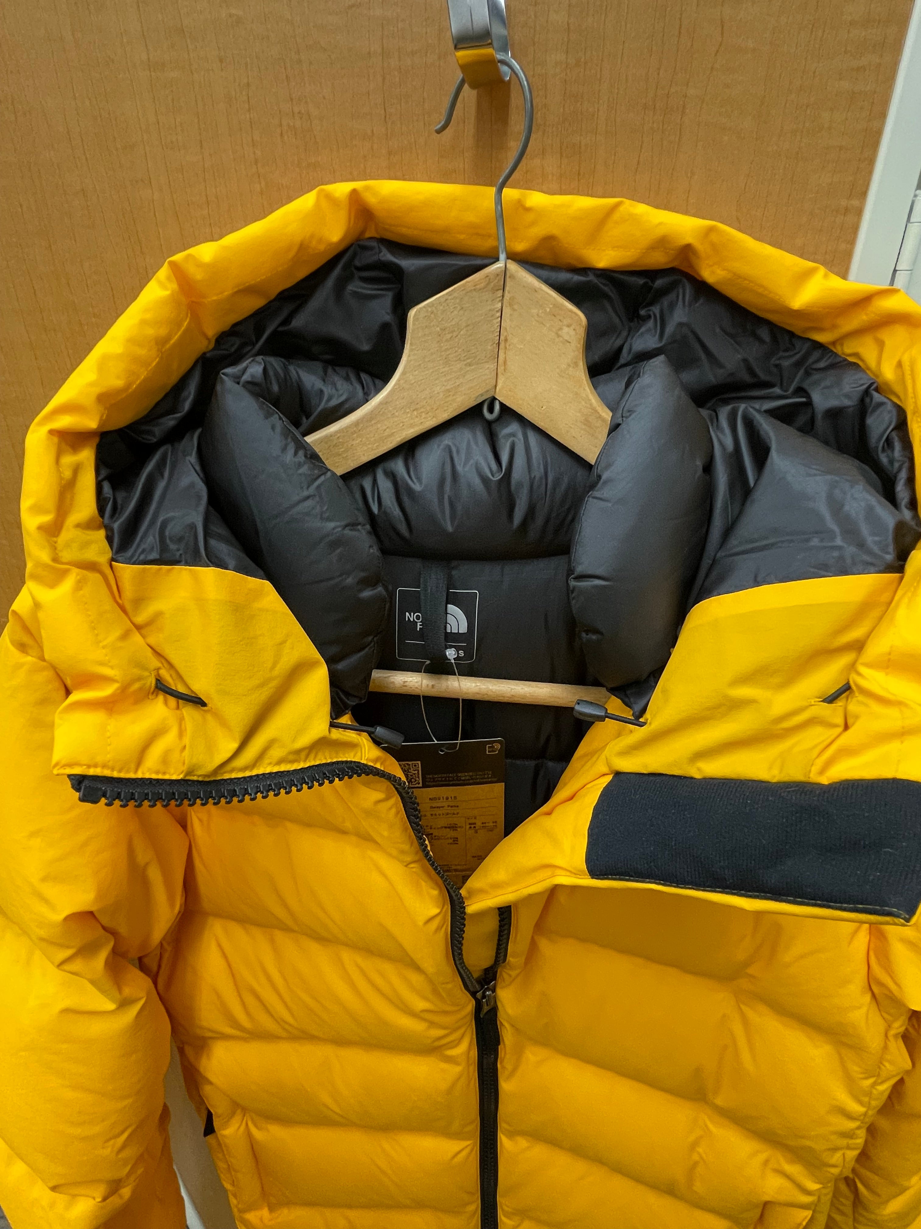 THE NORTH FACE _(ザ・ノース・フェイス) _ビレイヤーパーカND91915_サミットゴールドSサイズ _中古品