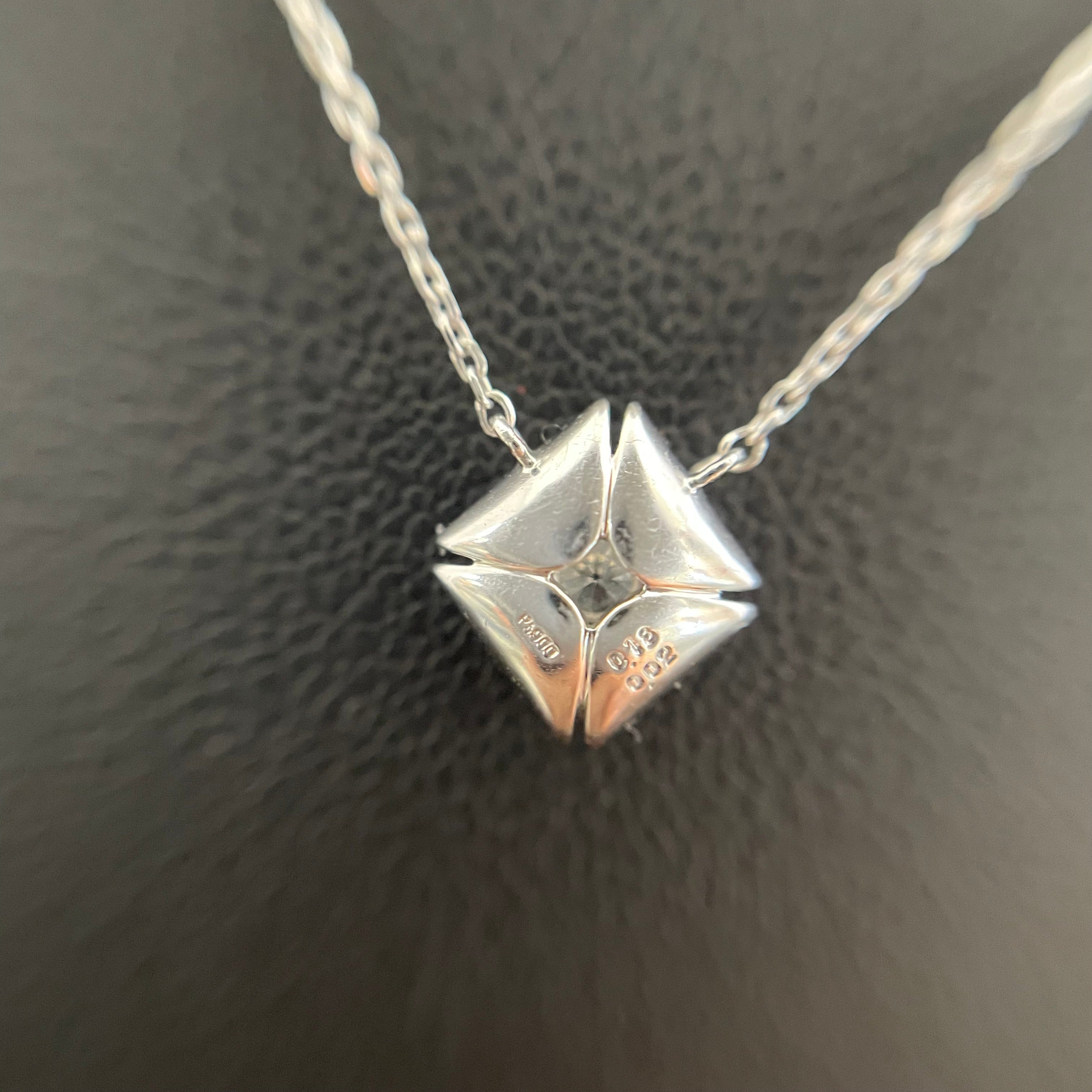 FOREVERMARK_(フォーエバーマーク)_エターナル コレクション _ソリティア パヴェ ペンダント_ Pt900/850 D0.18/0.02ct _中古品