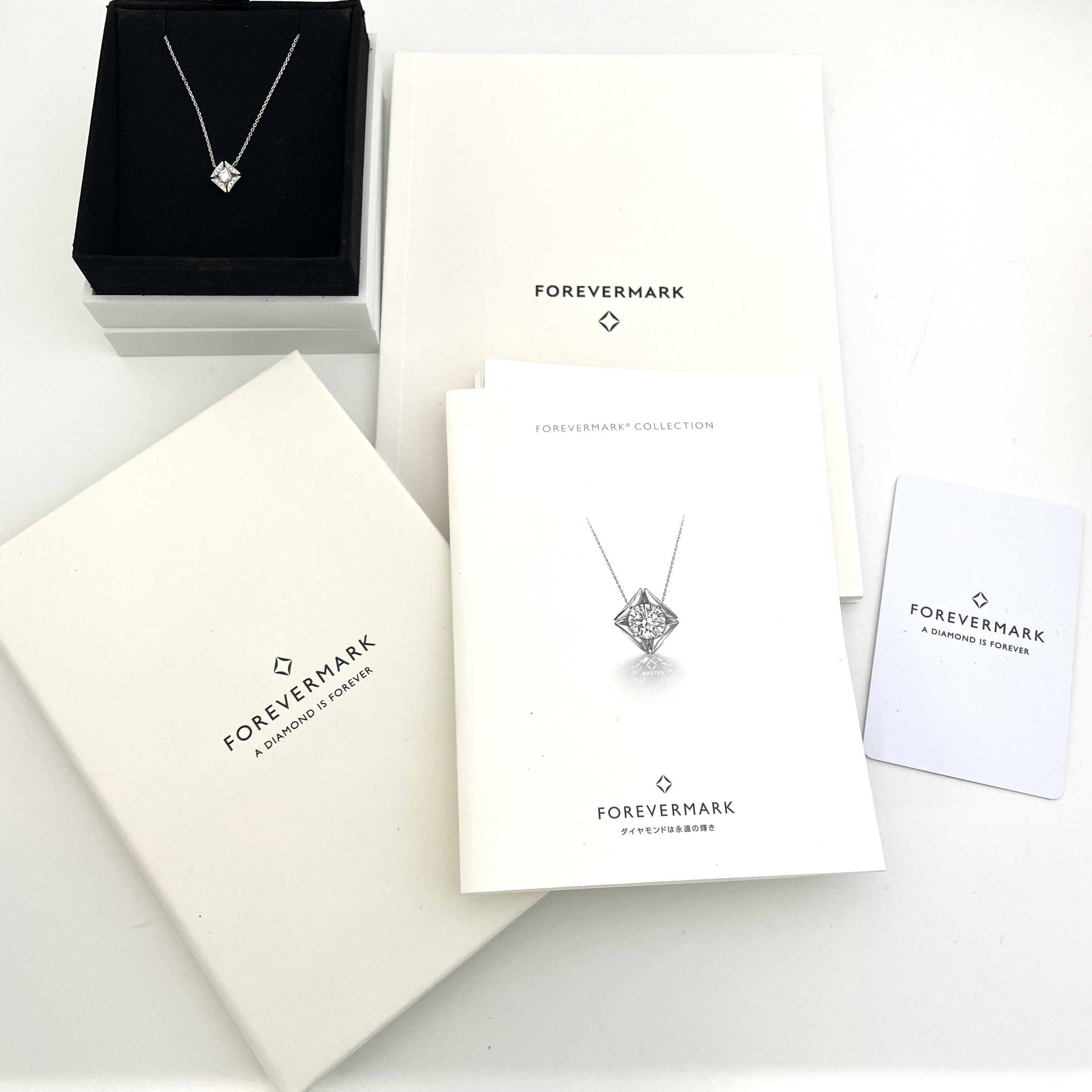 FOREVERMARK_(フォーエバーマーク)_エターナル コレクション _ソリティア パヴェ ペンダント_ Pt900/850 D0.18/0.02ct _中古品