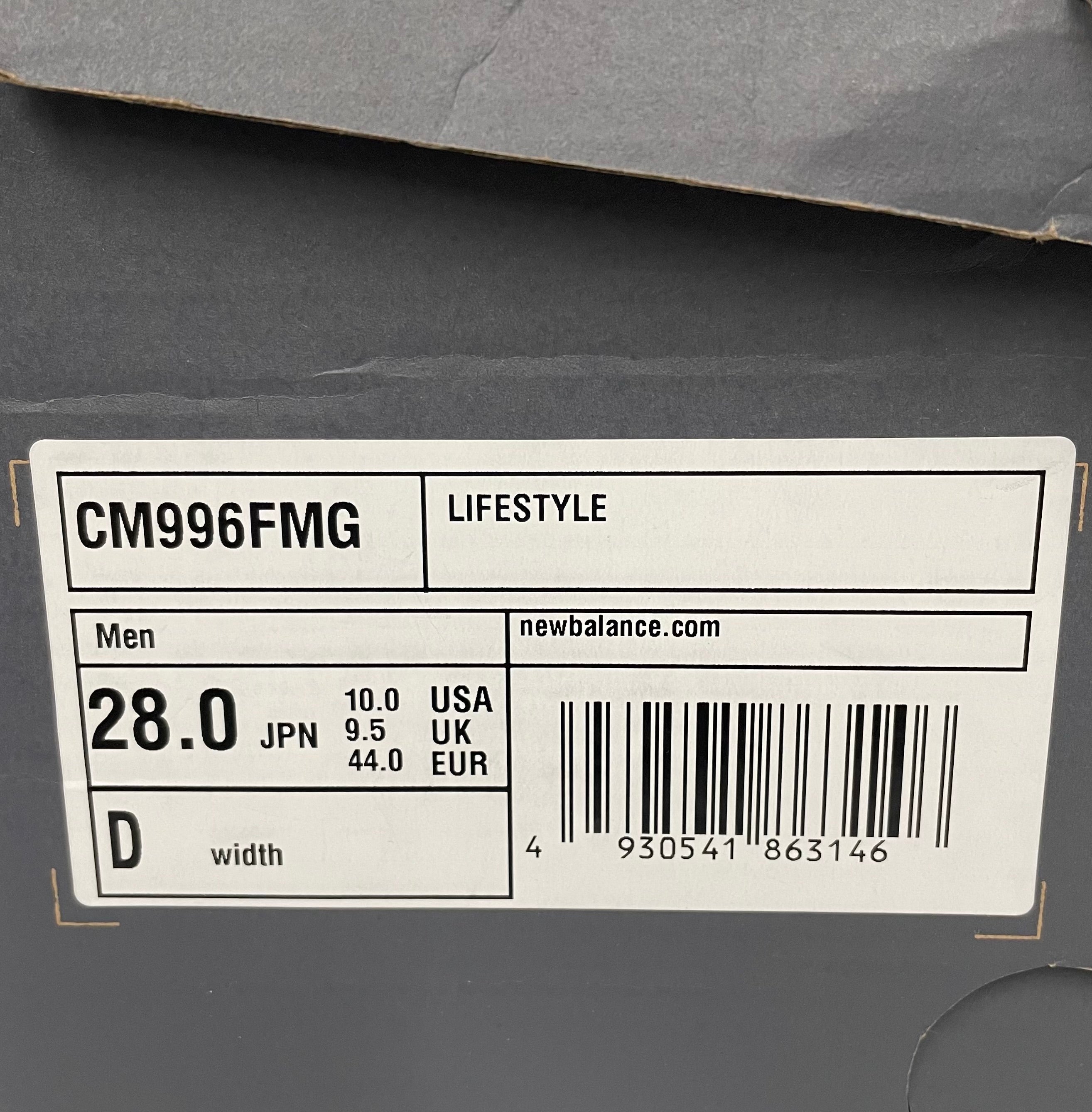 New Balance _ニューバランス×フランク ミュラー _CM996 FMG(ゴールド) _996シリーズスニーカー(28cm)_未使用品