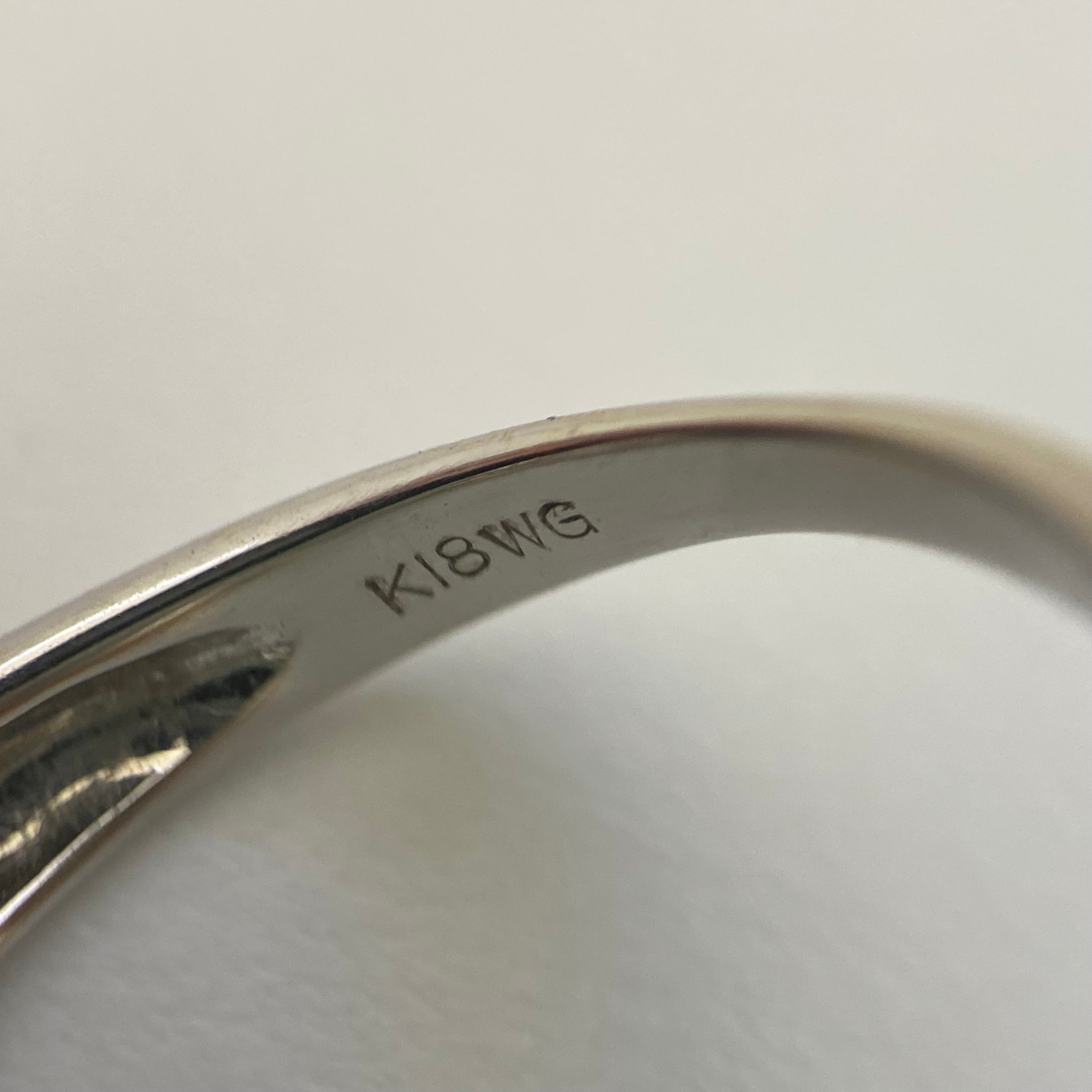 【送料無料】_ ノンブランド_K18WG/FD1.22ct _パンサーモチーフリング_中古品