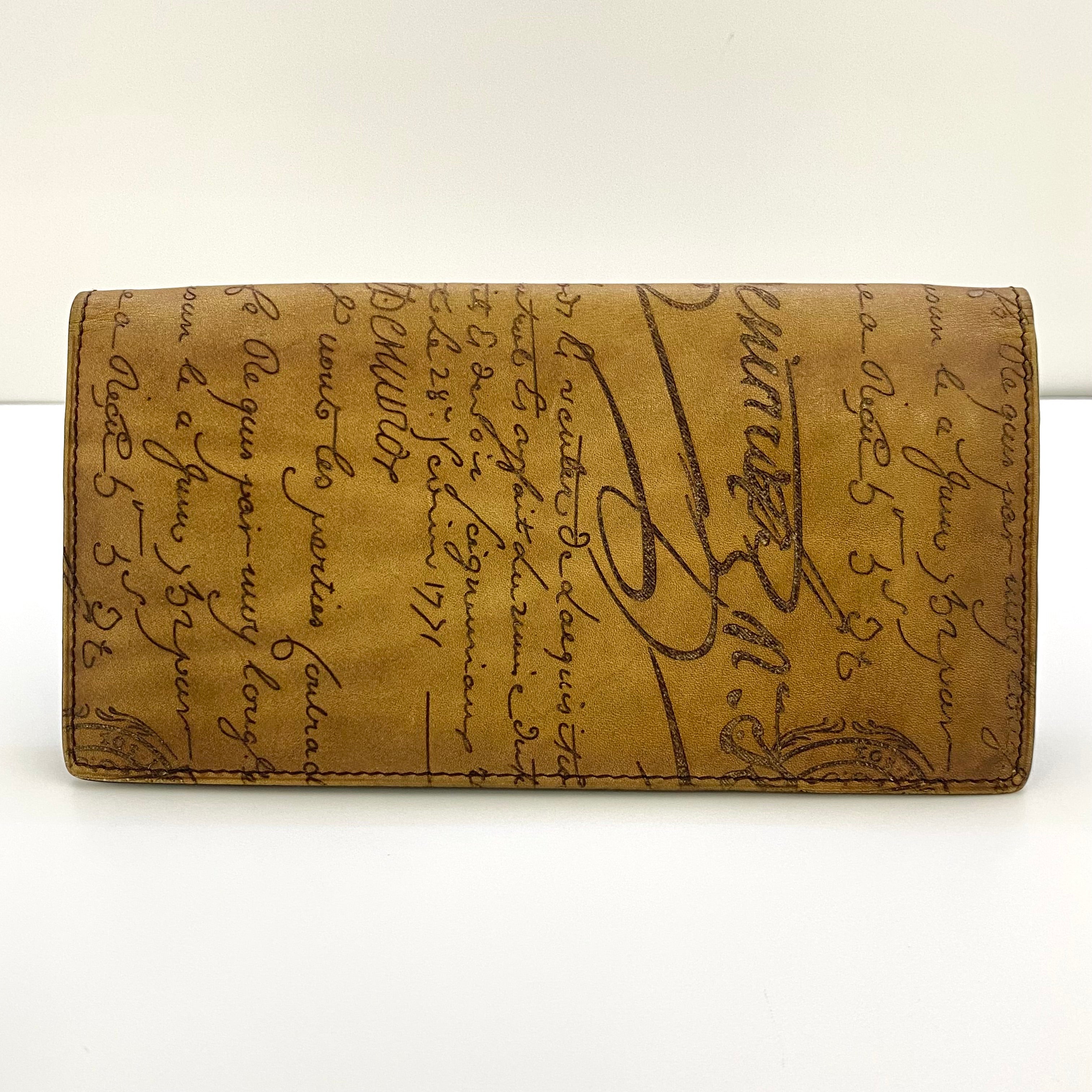 【送料無料】_Berluti_(ベルルッティ)_スクリットレザー カリグラフィー_サンタル 長財布_中古品