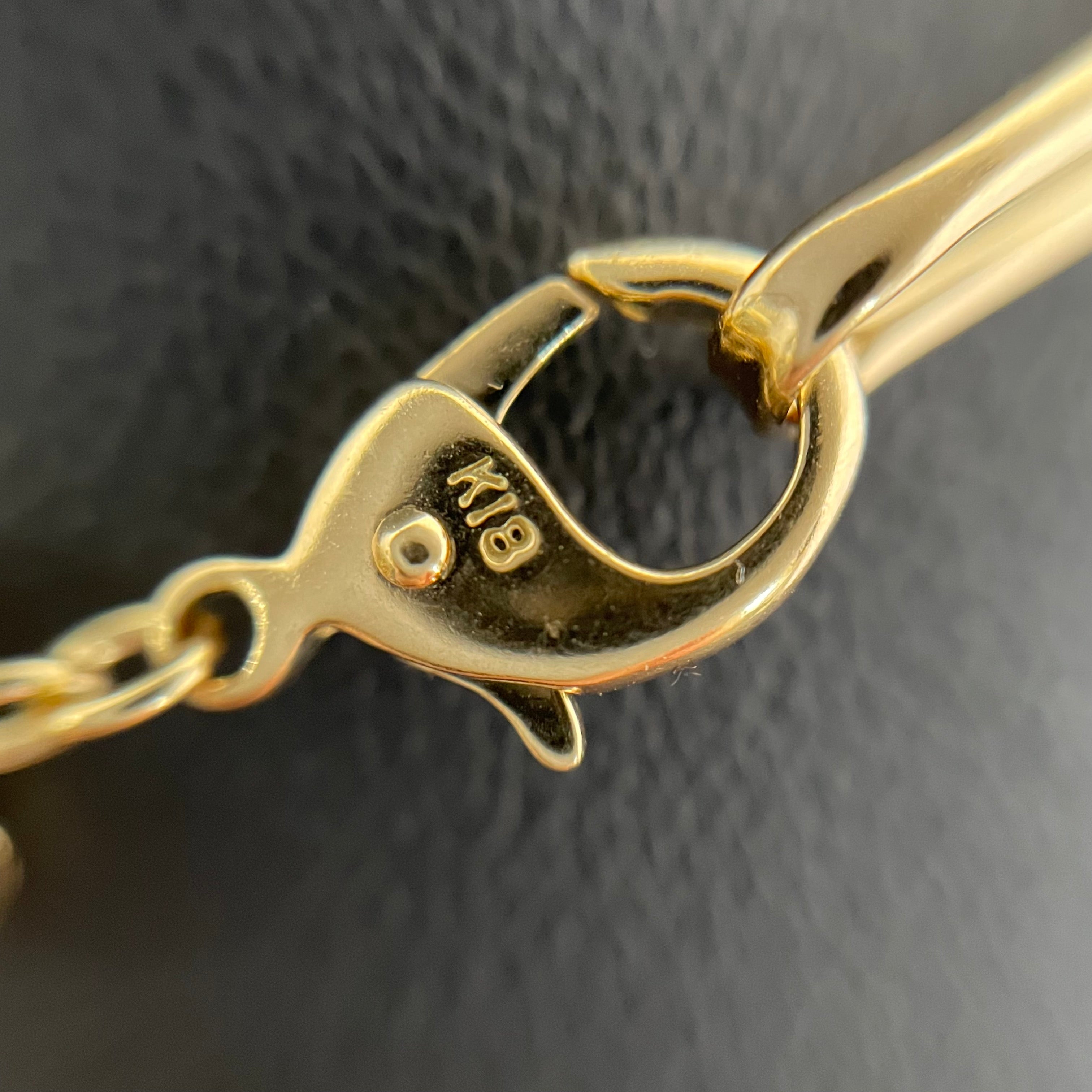 【送料無料】_ ノンブランド _K18デザインネックレス _40cm/16.5g _中古品