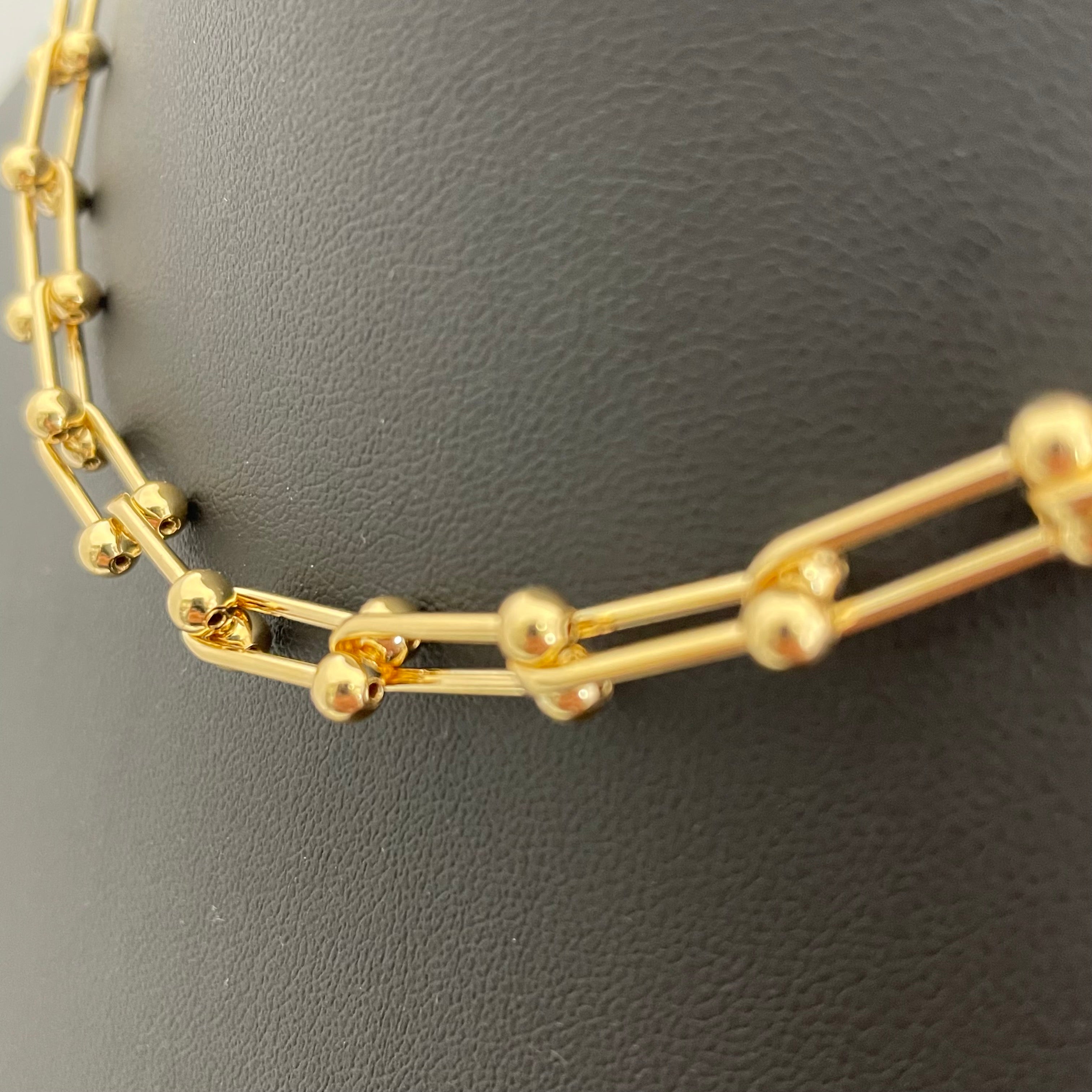 【送料無料】_ ノンブランド _K18デザインネックレス _40cm/16.5g _中古品