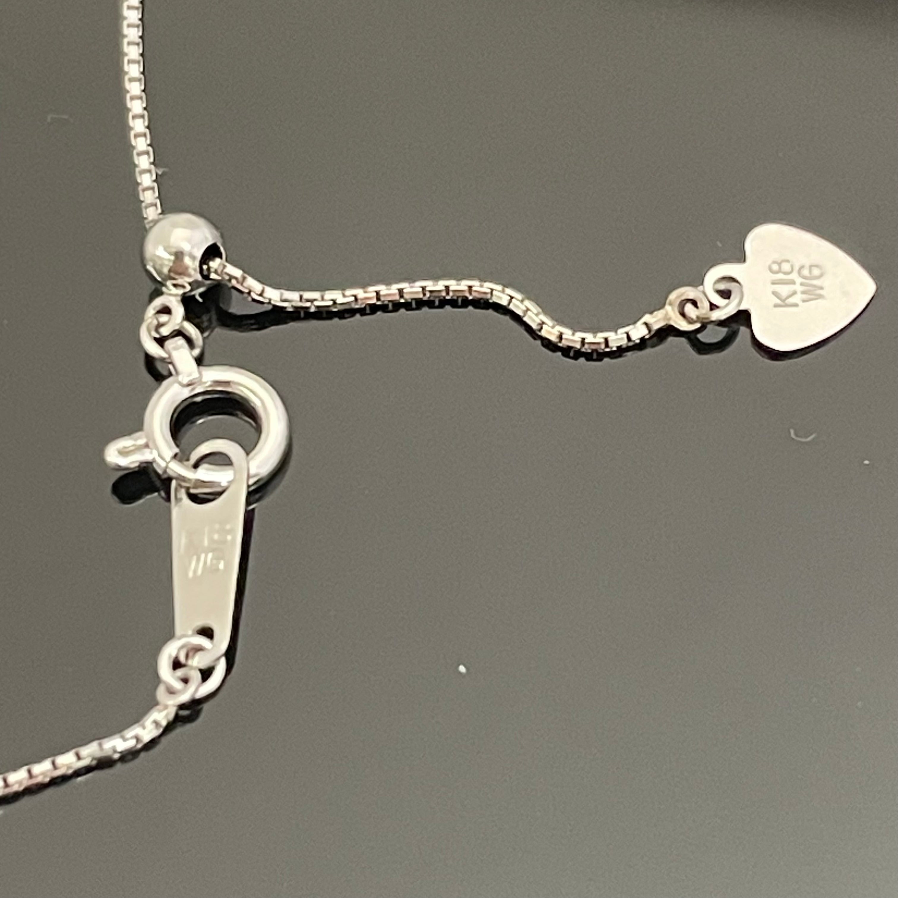 ノンブランド _K18WGダイヤモンド _クロスネックレス _中古品