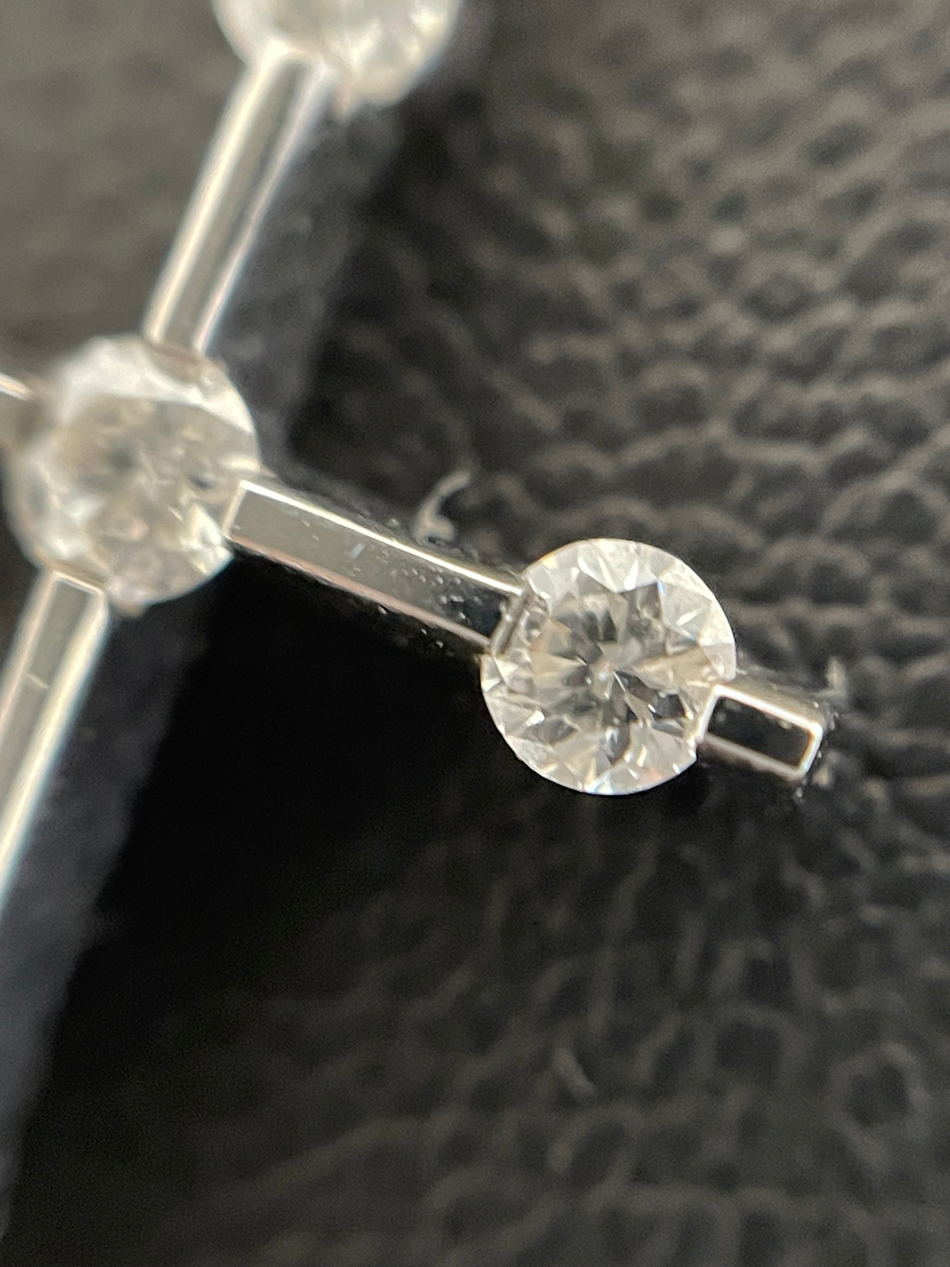 ノンブランド _K18WGダイヤモンド _クロスネックレス _中古品