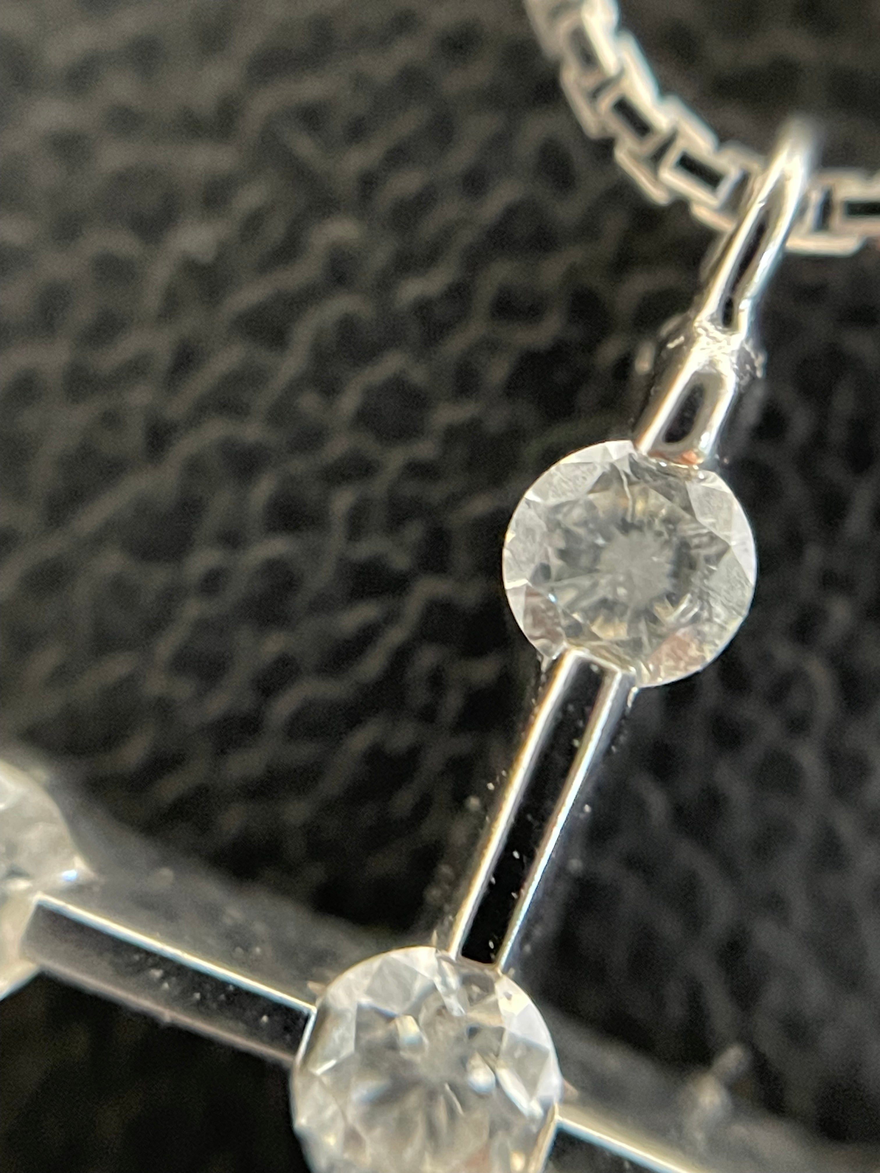 ノンブランド _K18WGダイヤモンド _クロスネックレス _中古品