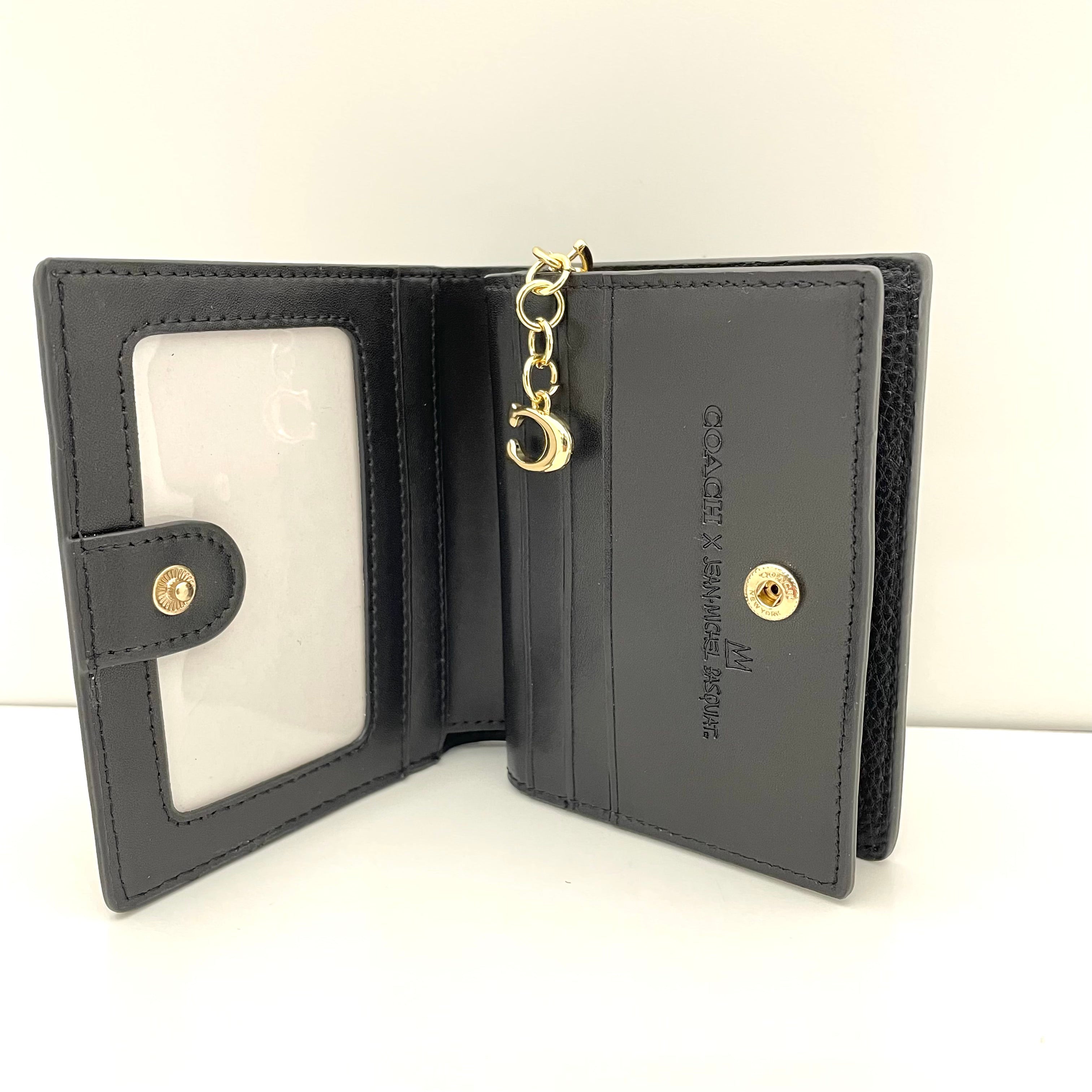 【送料無料】_ COACH_(コーチ)_ミシェル・バスキア コラボ_ 二つ折り財布 C5614 _中古品