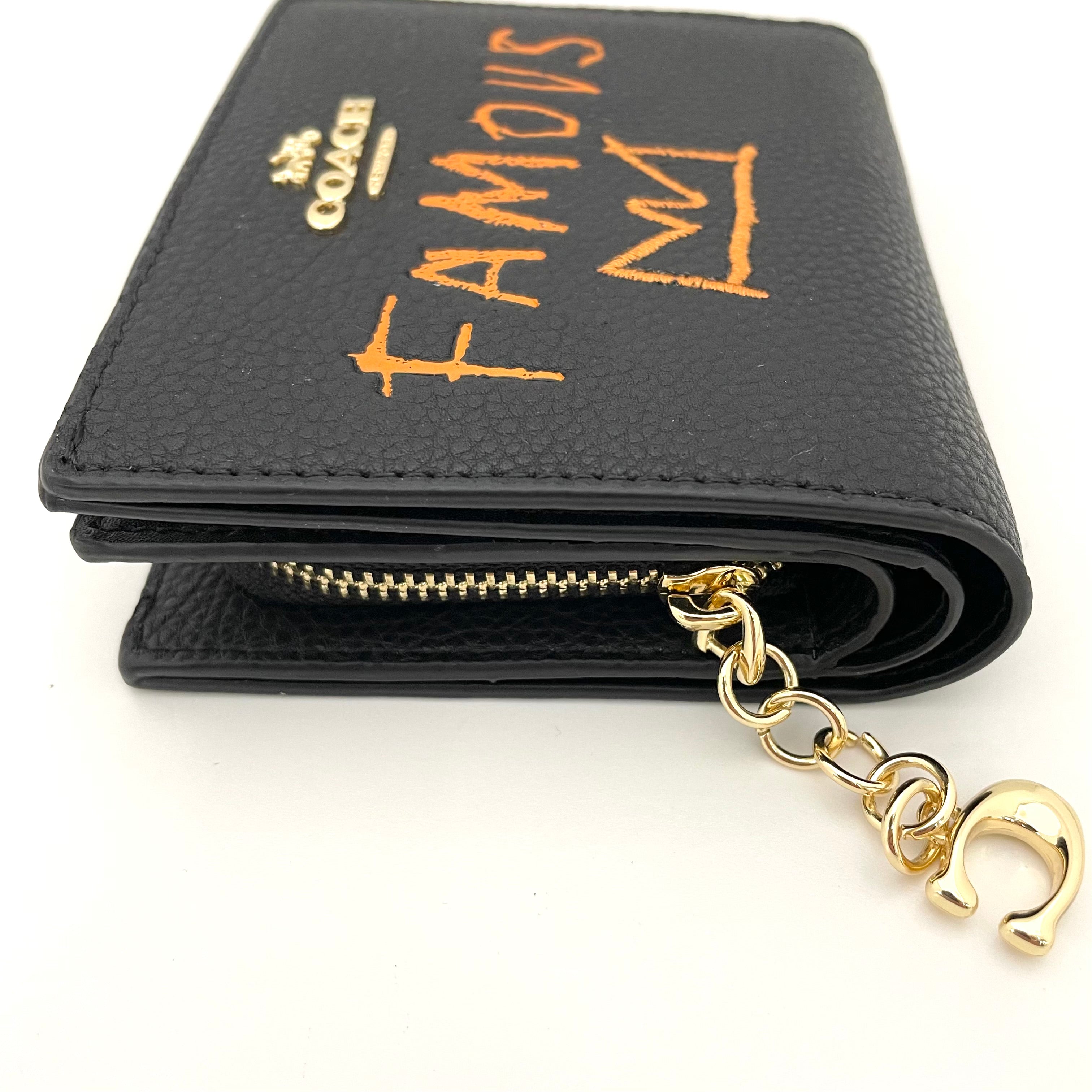 【送料無料】_ COACH_(コーチ)_ミシェル・バスキア コラボ_ 二つ折り財布 C5614 _中古品