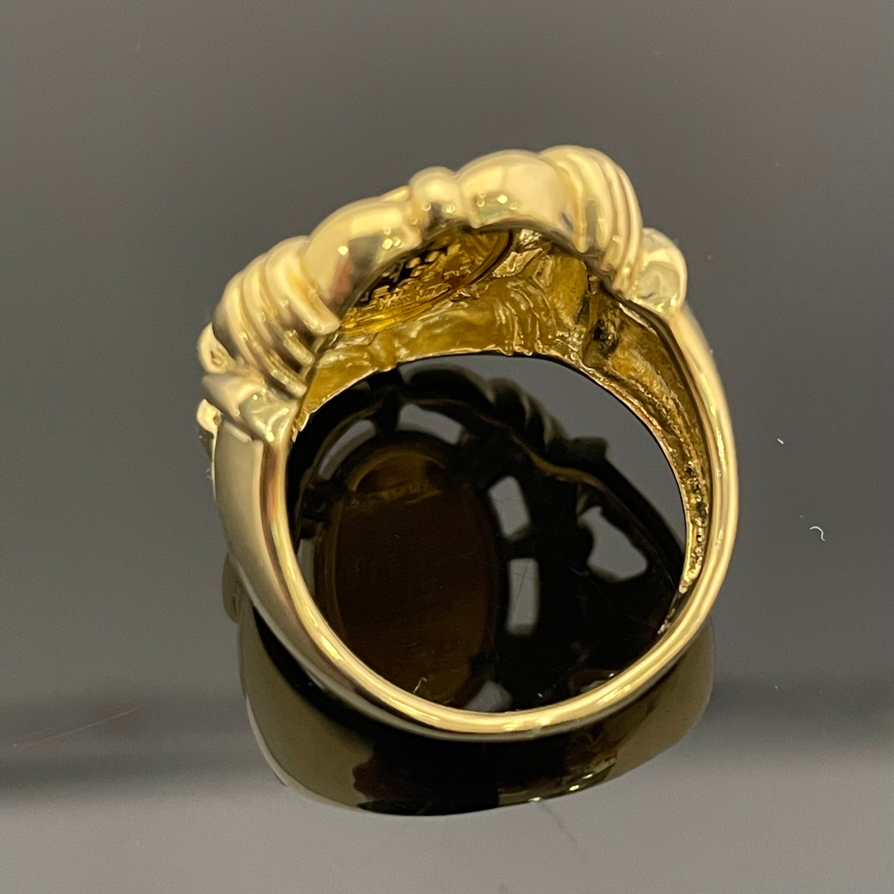 【送料無料】_ ノンブランド_ K18リング_ MARIA純金コイン入り _中古品