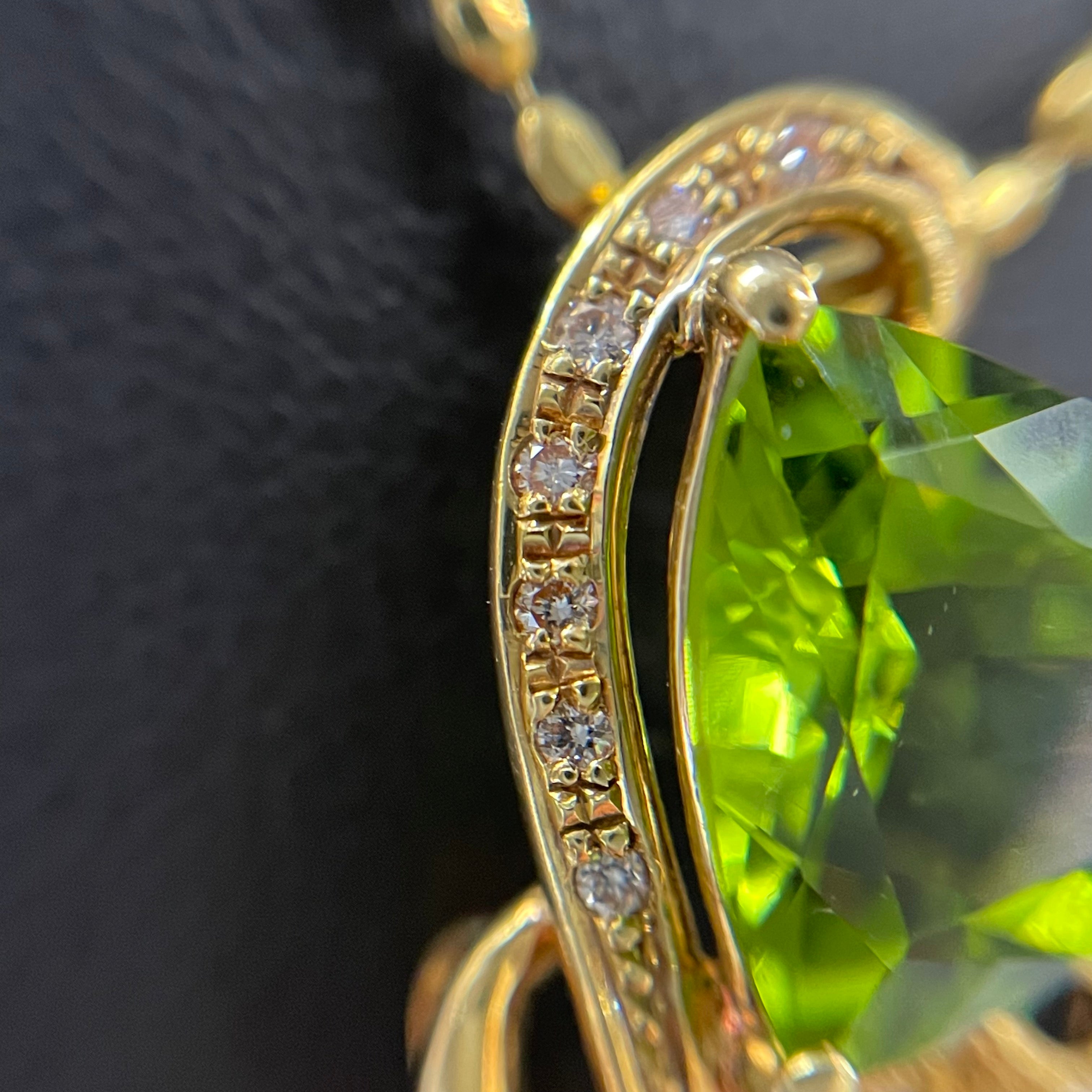ノンブランド_ K18ネックレス_ ペリドット3.91ct/FD 0.09ct _中古品