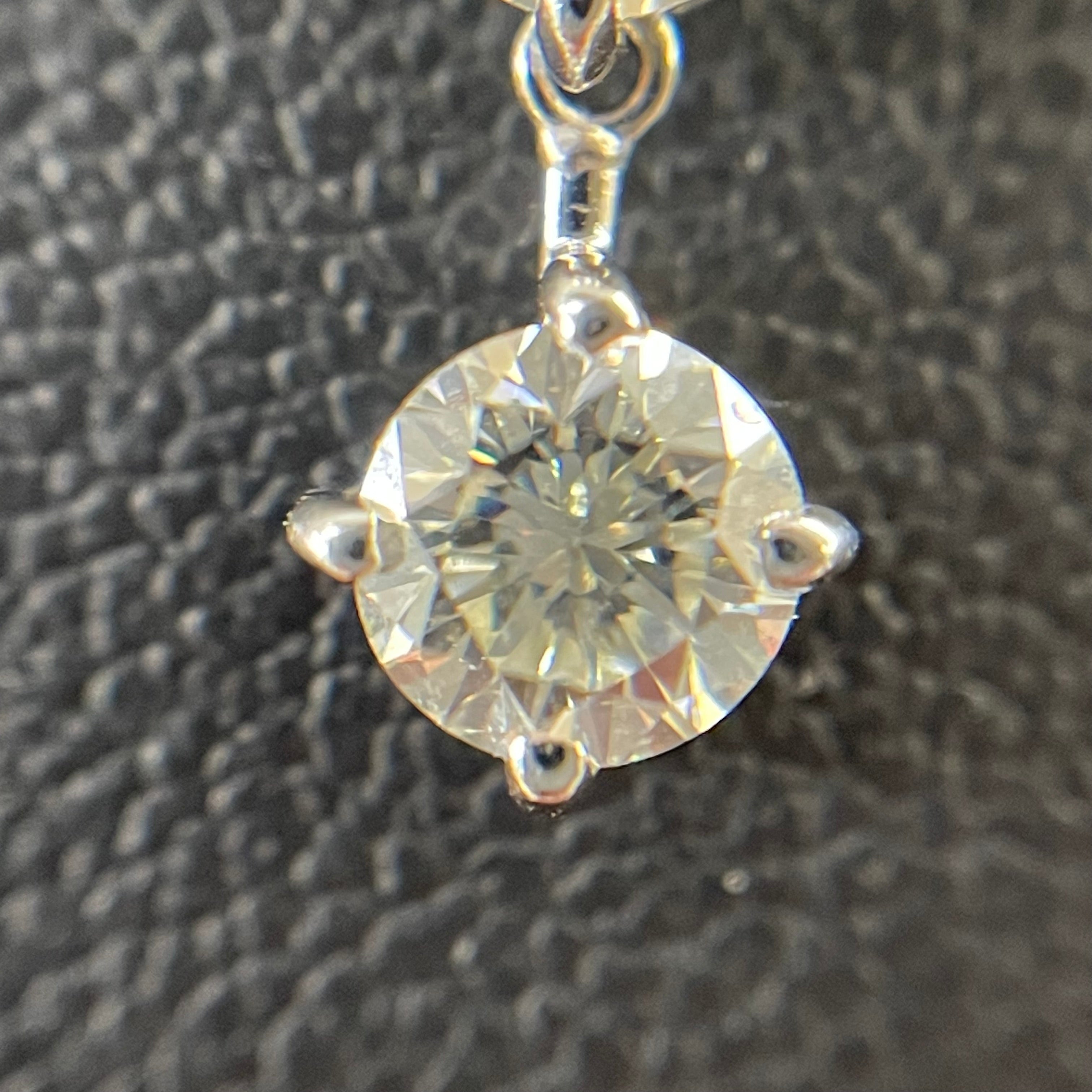 ノンブランド_ K18WGネックレス _ダイヤモンド1.0ct付き _中古品