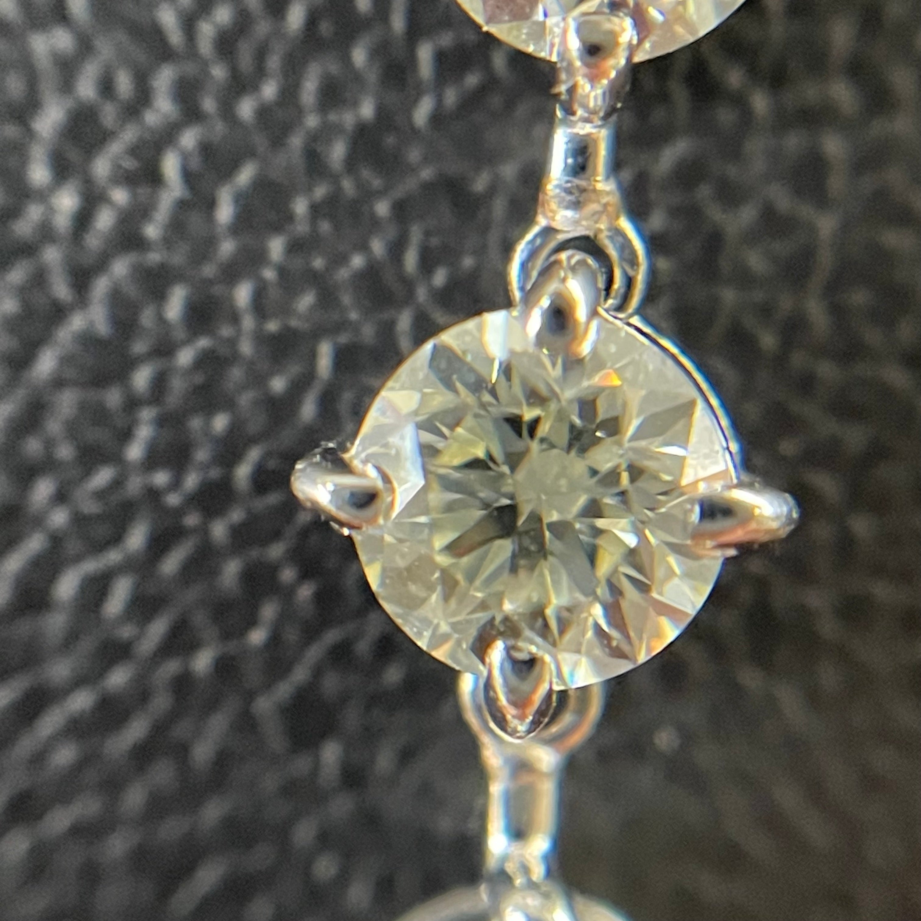 ノンブランド_ K18WGネックレス _ダイヤモンド1.0ct付き _中古品