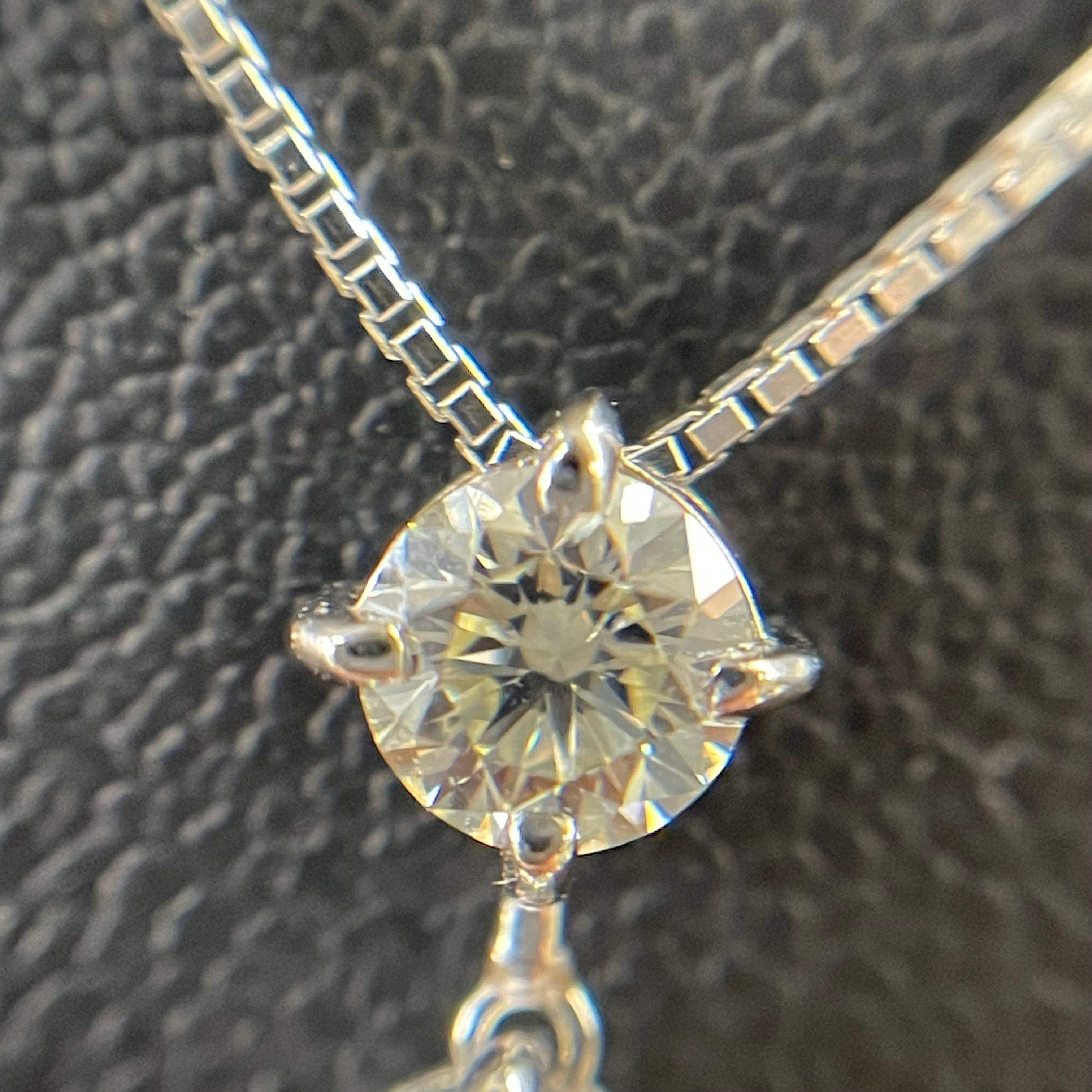 ノンブランド_ K18WGネックレス _ダイヤモンド1.0ct付き _中古品