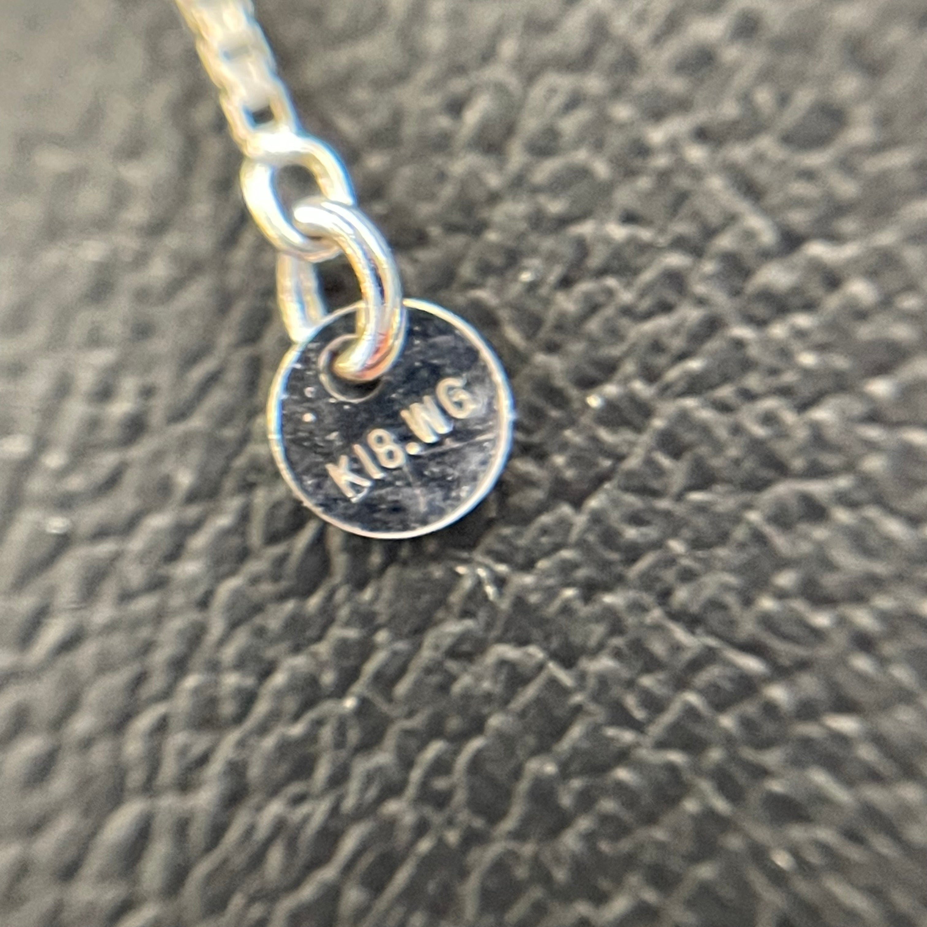 ノンブランド_ K18WGネックレス _ダイヤモンド1.0ct付き _中古品