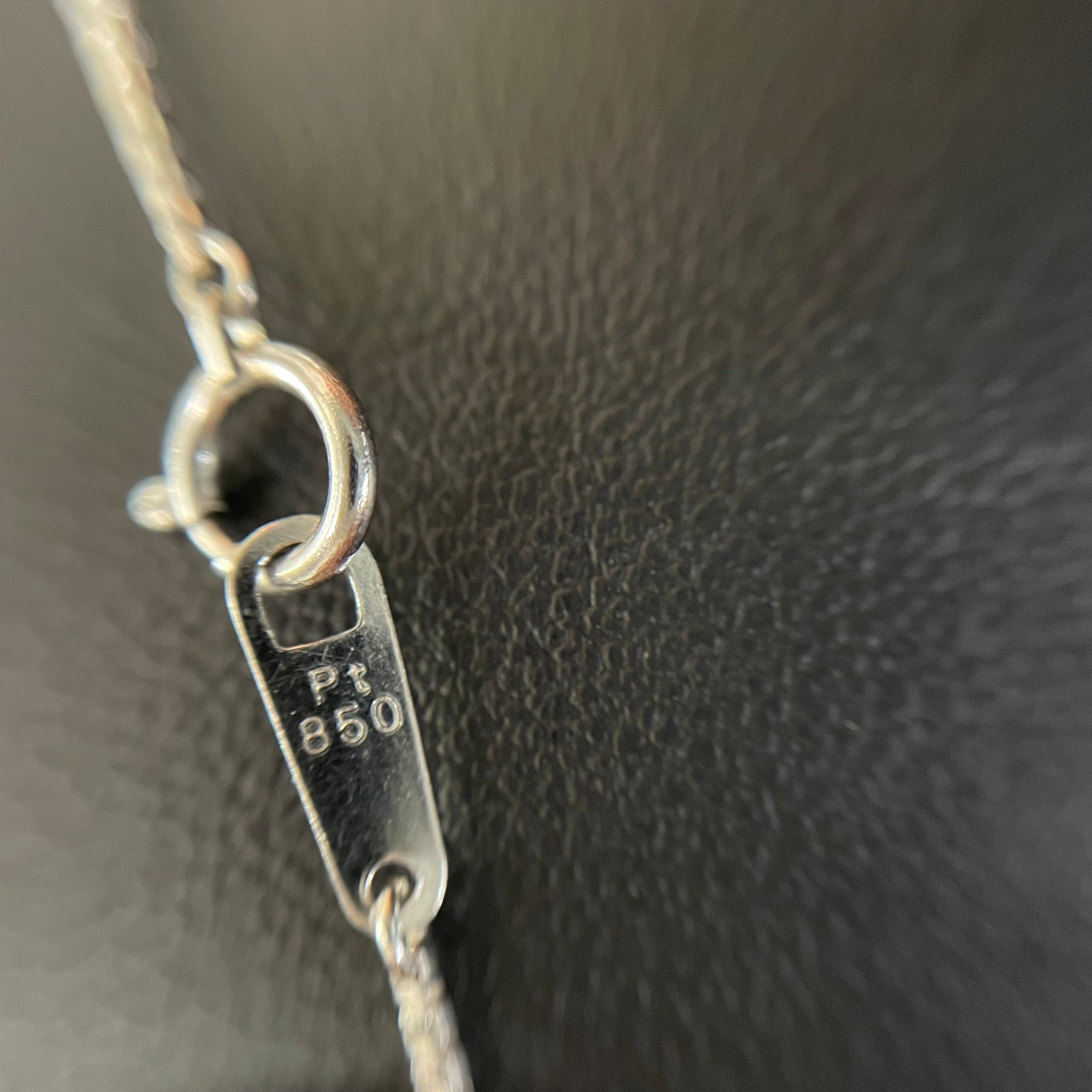 ノンブランド_ Pt900/850ネックレス_ ダイヤモンド1.0ct_スイングペンダント _中古品