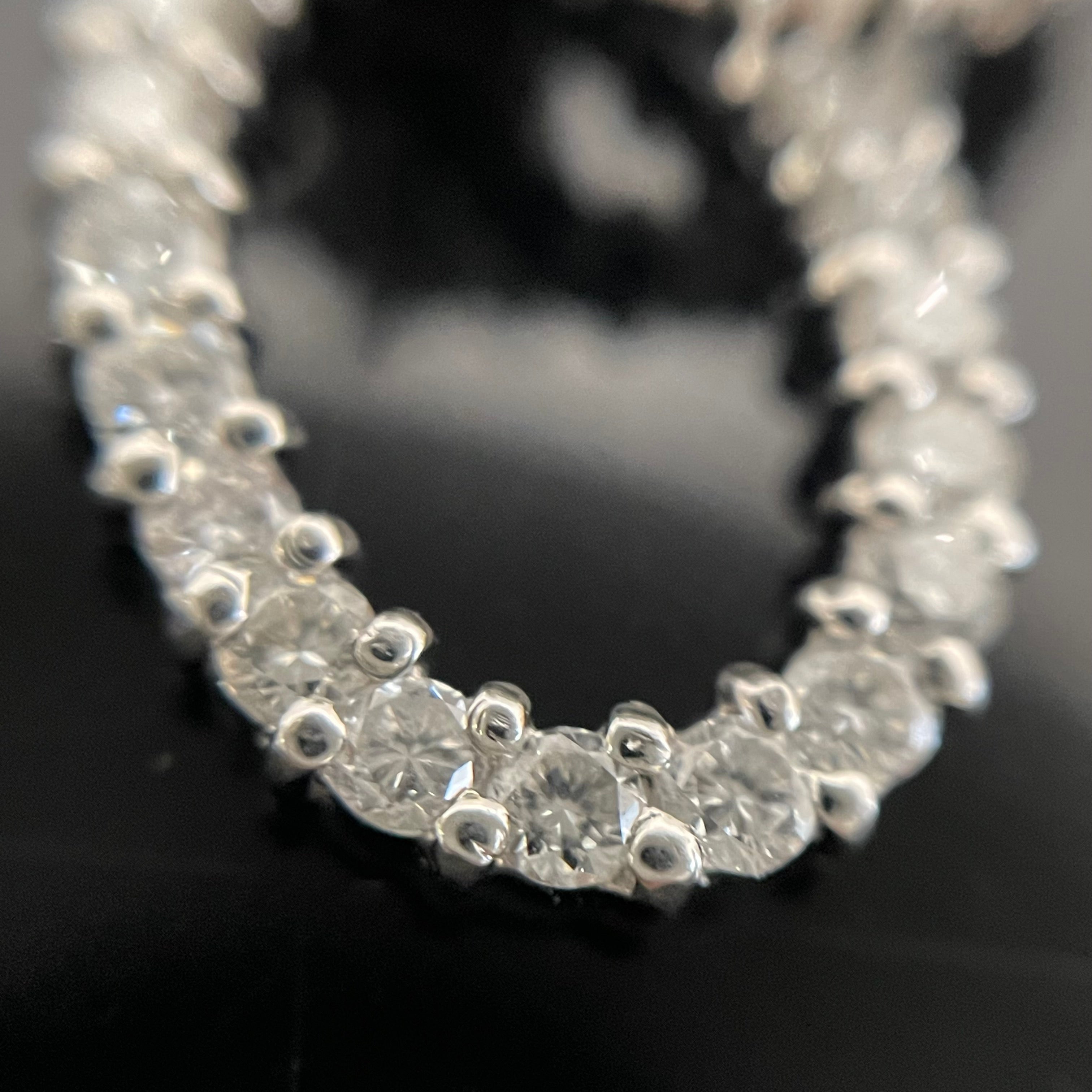 ノンブランド_ Pt900/850ネックレス_ ダイヤモンド1.0ct_スイングペンダント _中古品