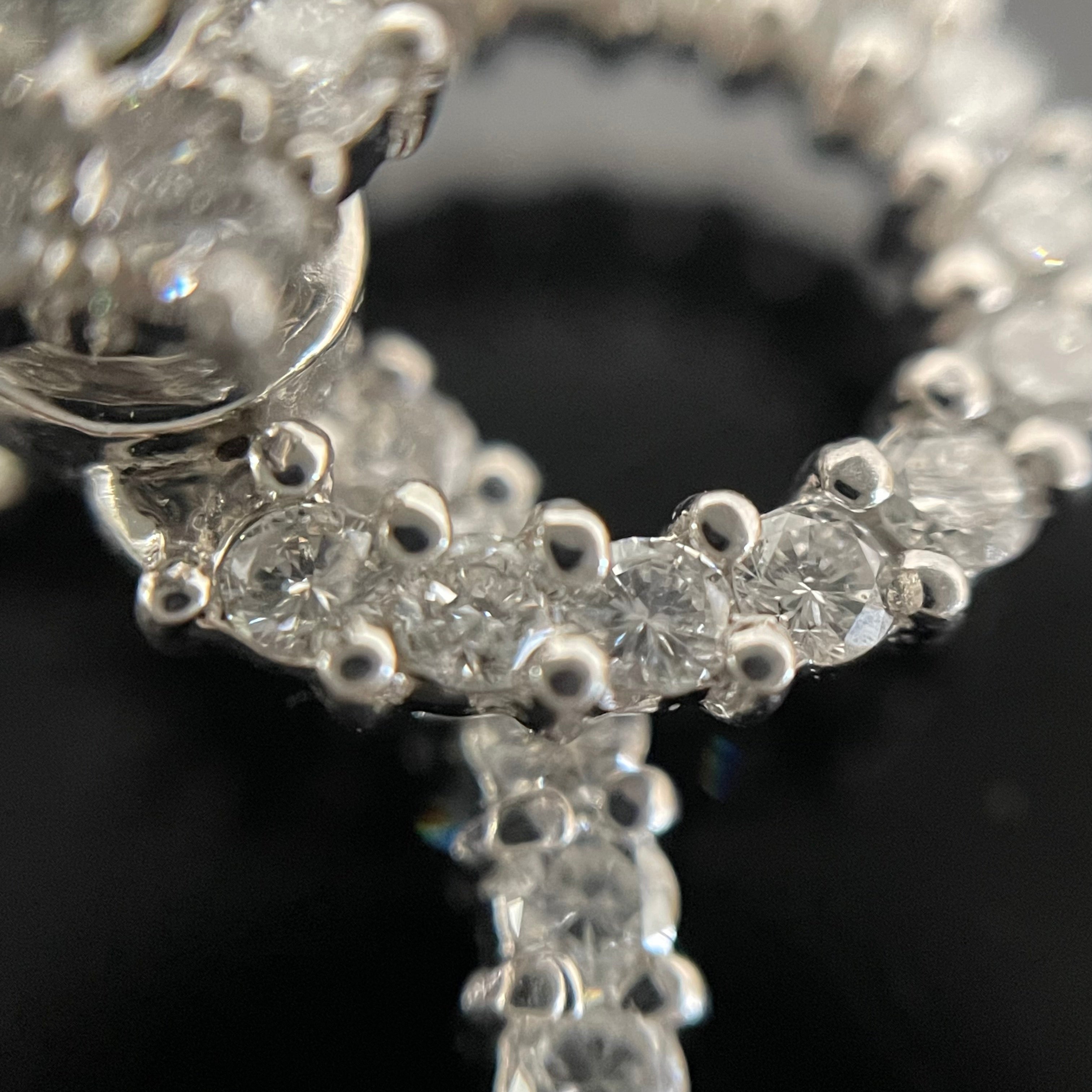 ノンブランド_ Pt900/850ネックレス_ ダイヤモンド1.0ct_スイングペンダント _中古品